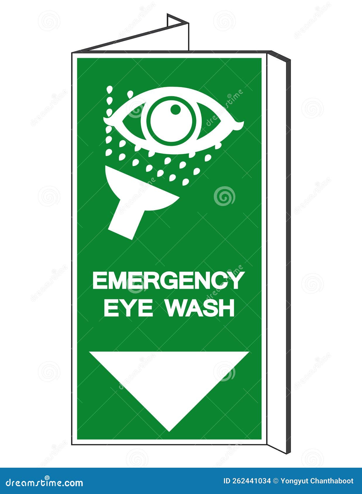 Emergency Eye Wash Symbol Sign, Vector Illustration, Isolate on White