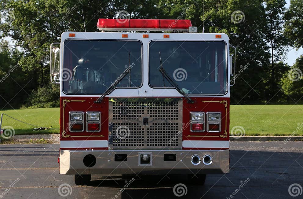 Emergency fire truck stock image. Image of firewoman - 54376089