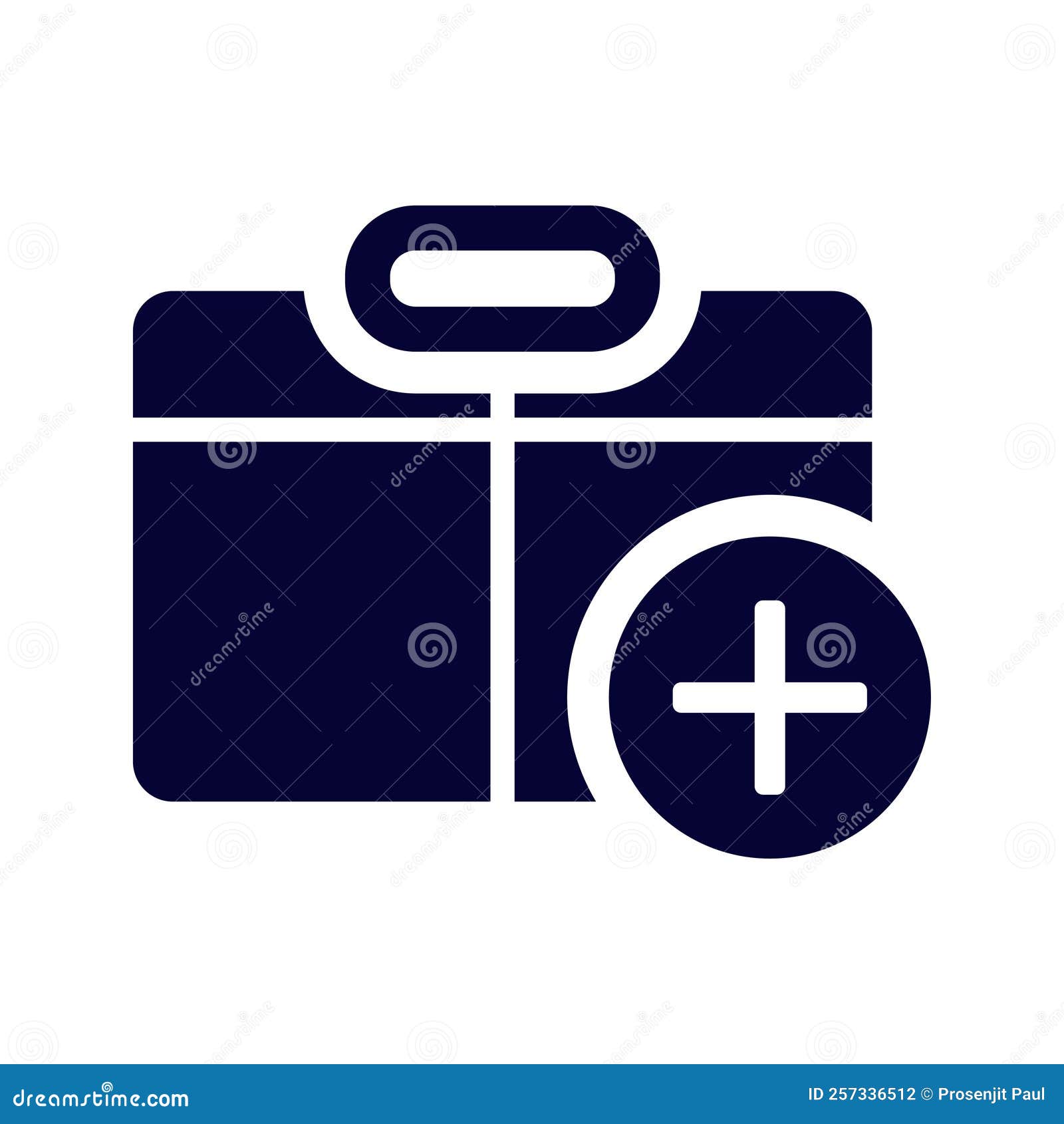 Emergency First Aid Bag Icon Stock Vector Illustration of vector