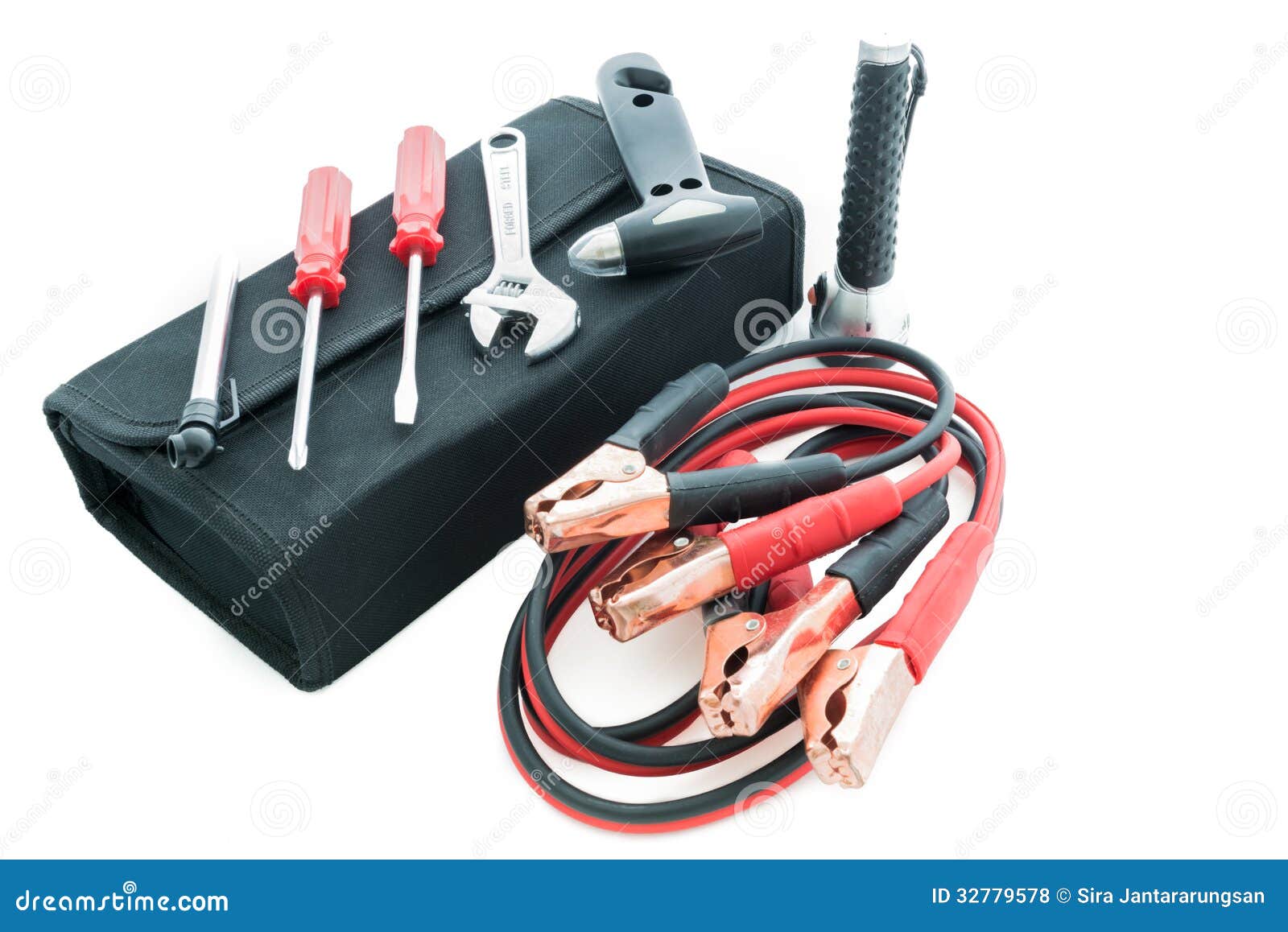Emergency Kit , Car Jack, Jumper Cables for Car Stock Photo Image of shiny, repair 32779578