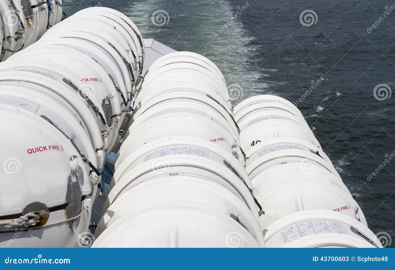 Emergency life rafts stock image. Image of liferaft, ocean 43700603