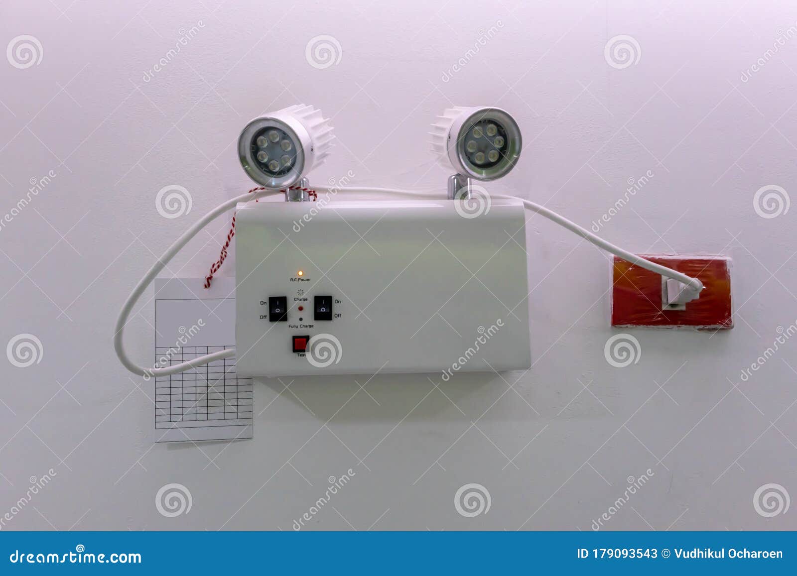 Emergency Light Auto Lighting Working Stock Image - Image of
