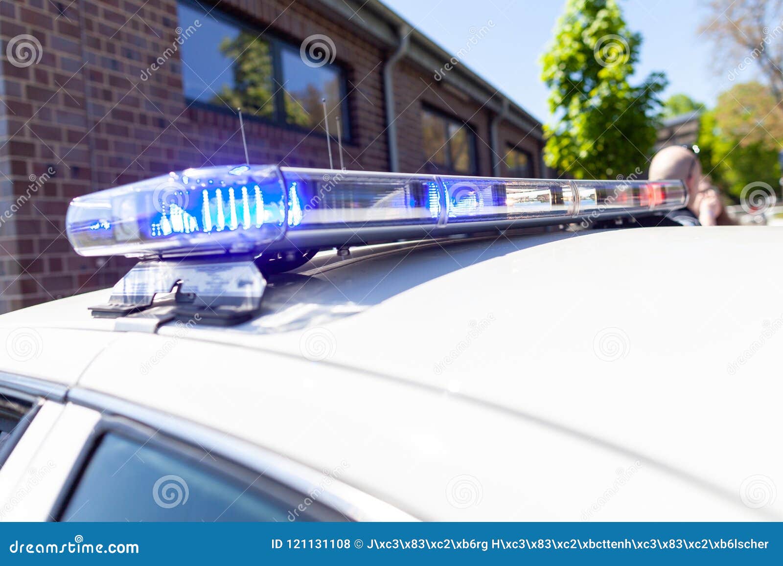 Emergency Lights on an American Police Car Stock Photo - Image of security,  department: 121131108