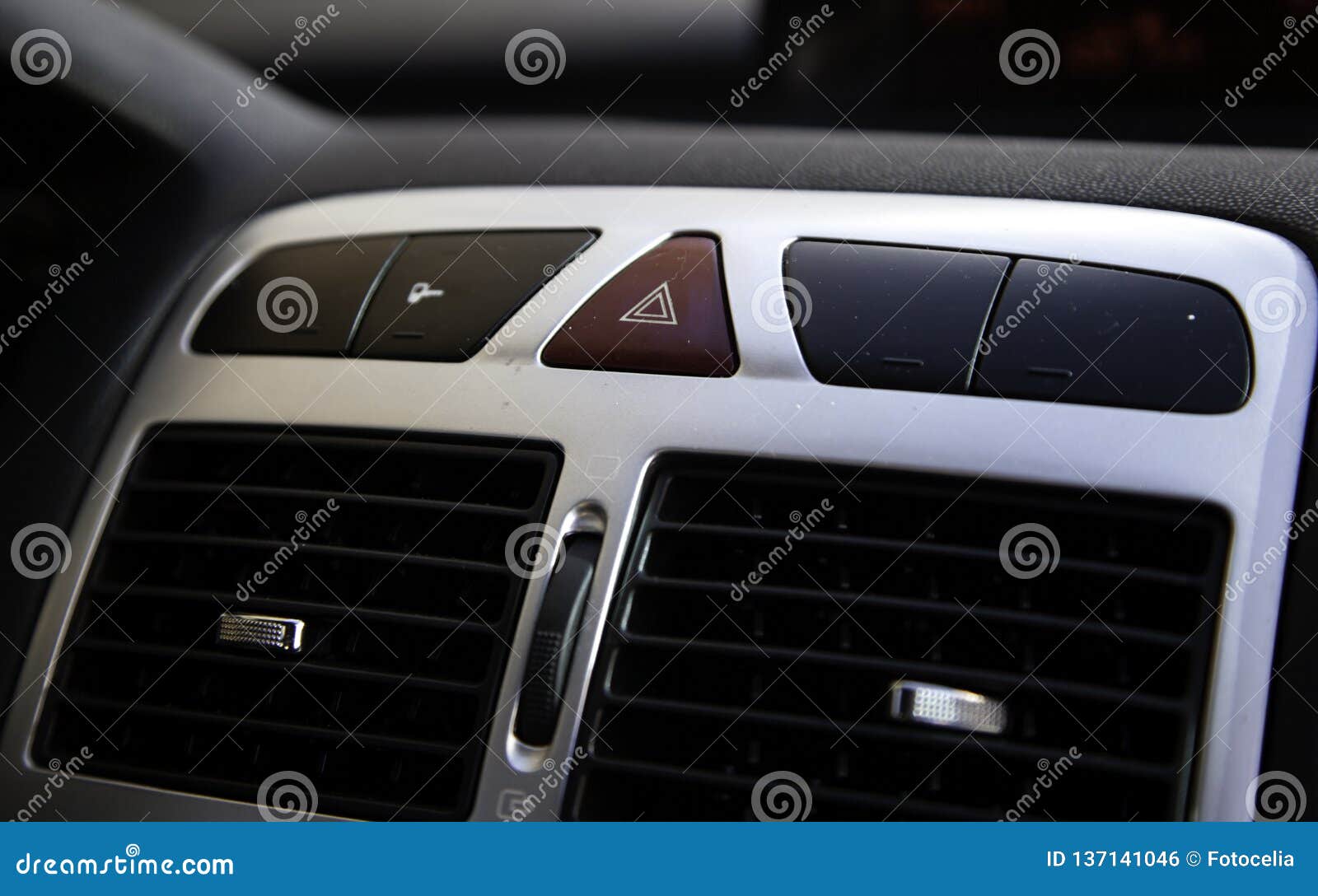 Emergency lights in car stock photo. Image of hazard 137141046