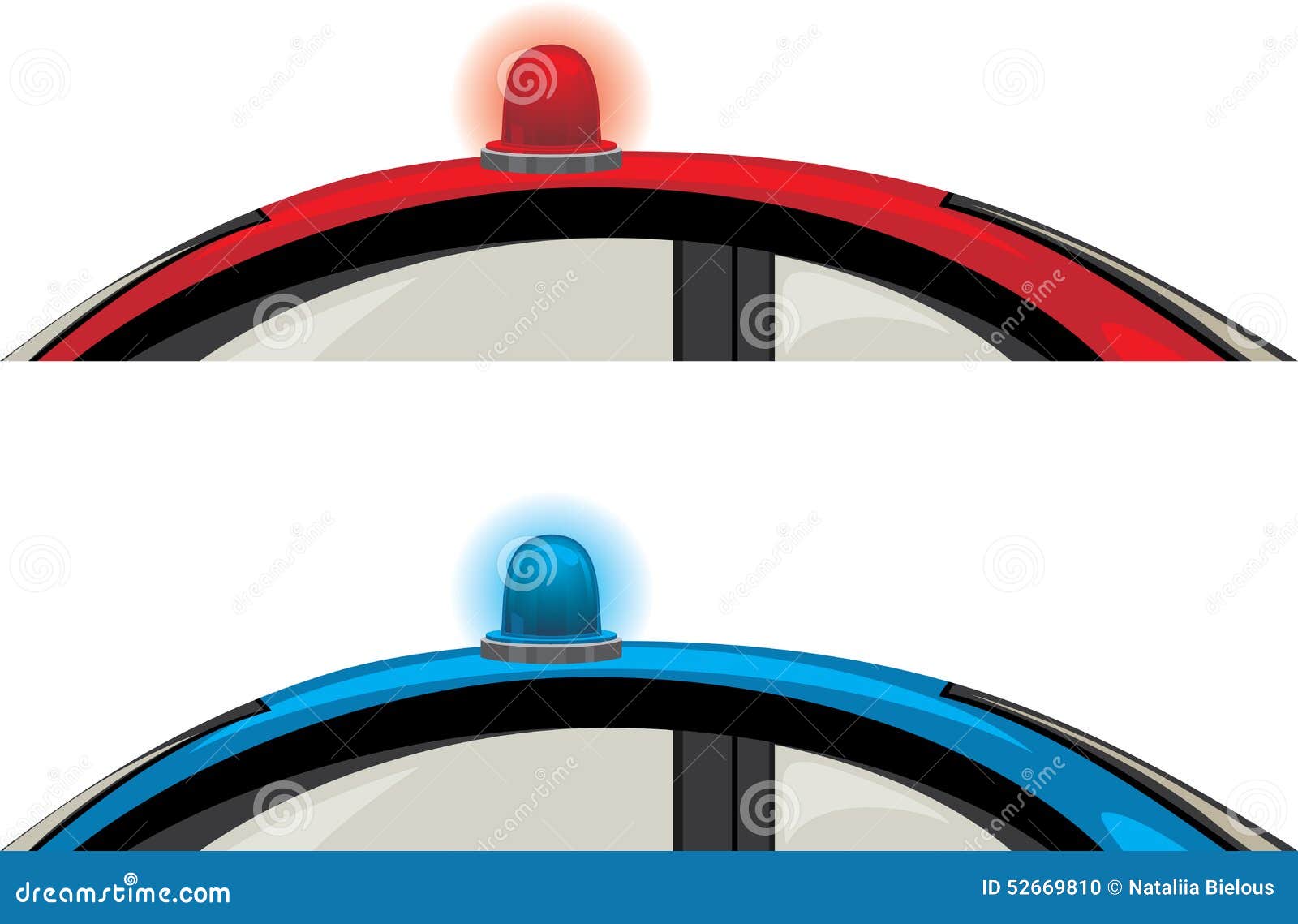 Emergency and Police Light on a Car Stock Vector Illustration of fire