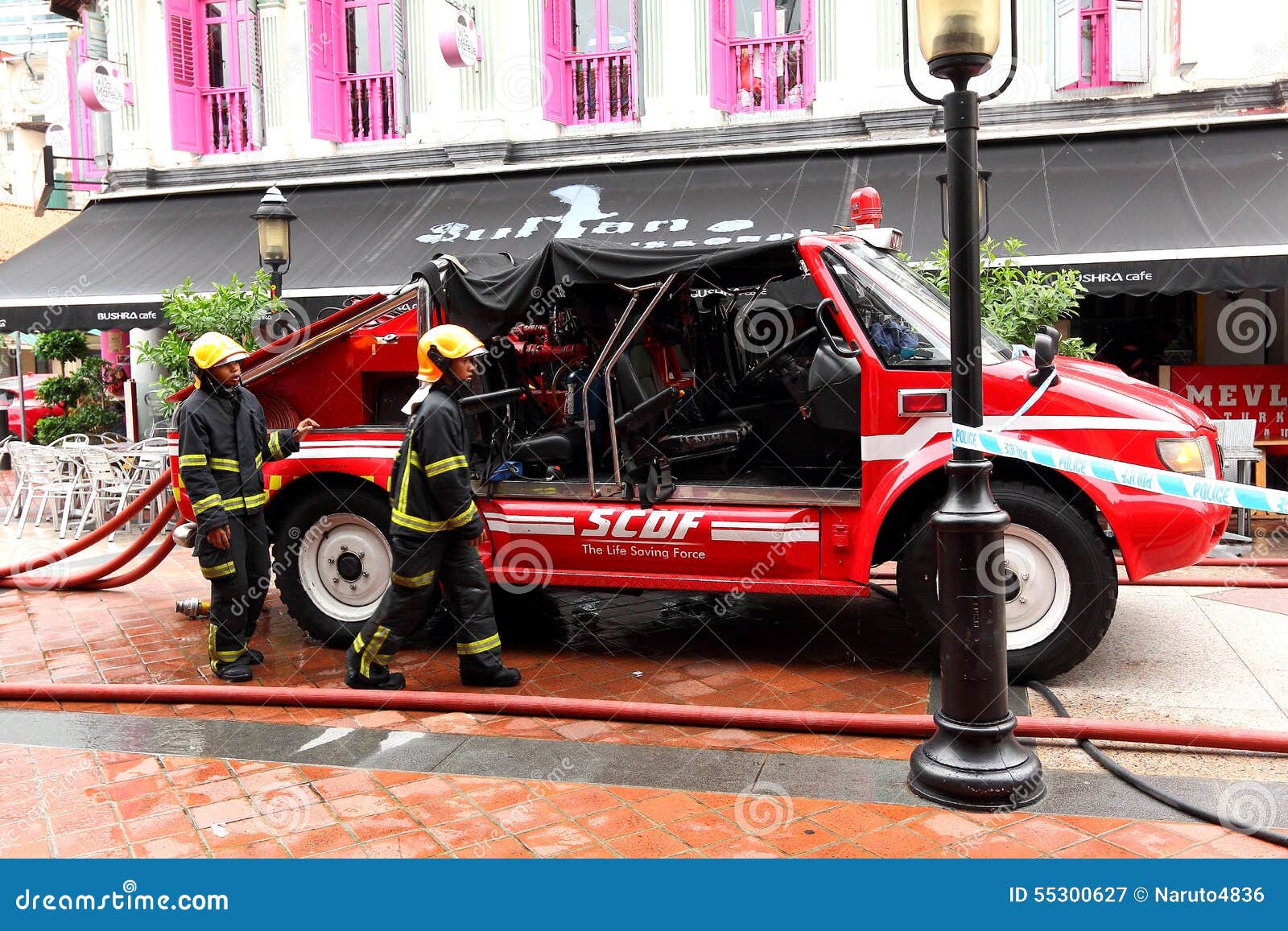 Emergency Service Singapore Fire Truck Editorial Photography - Image