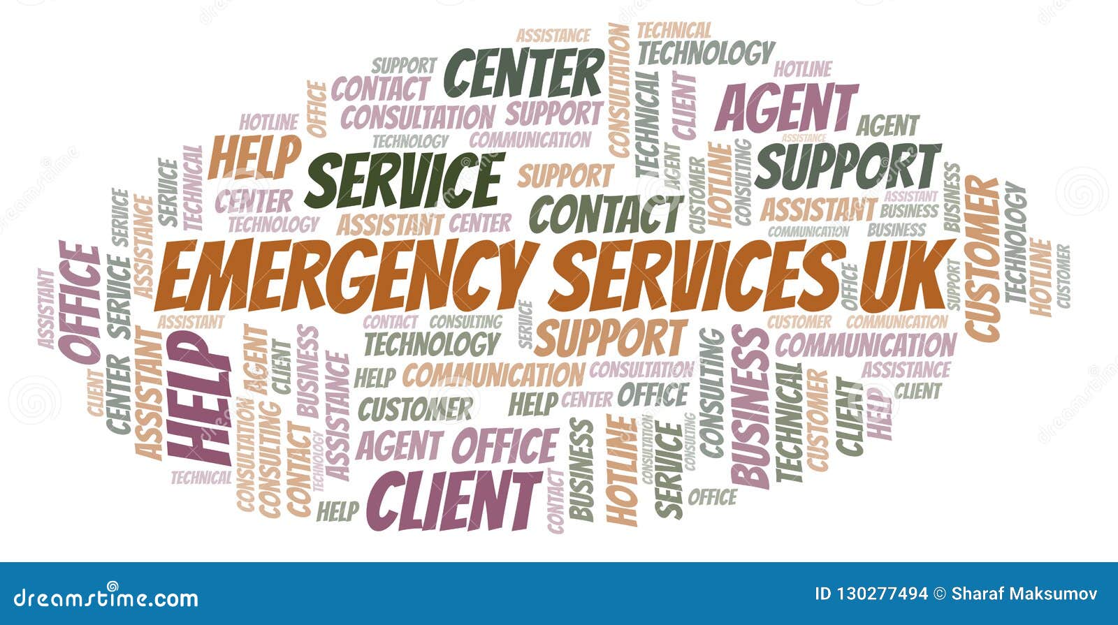 Emergency Services Uk Word Cloud. Stock Illustration Illustration of