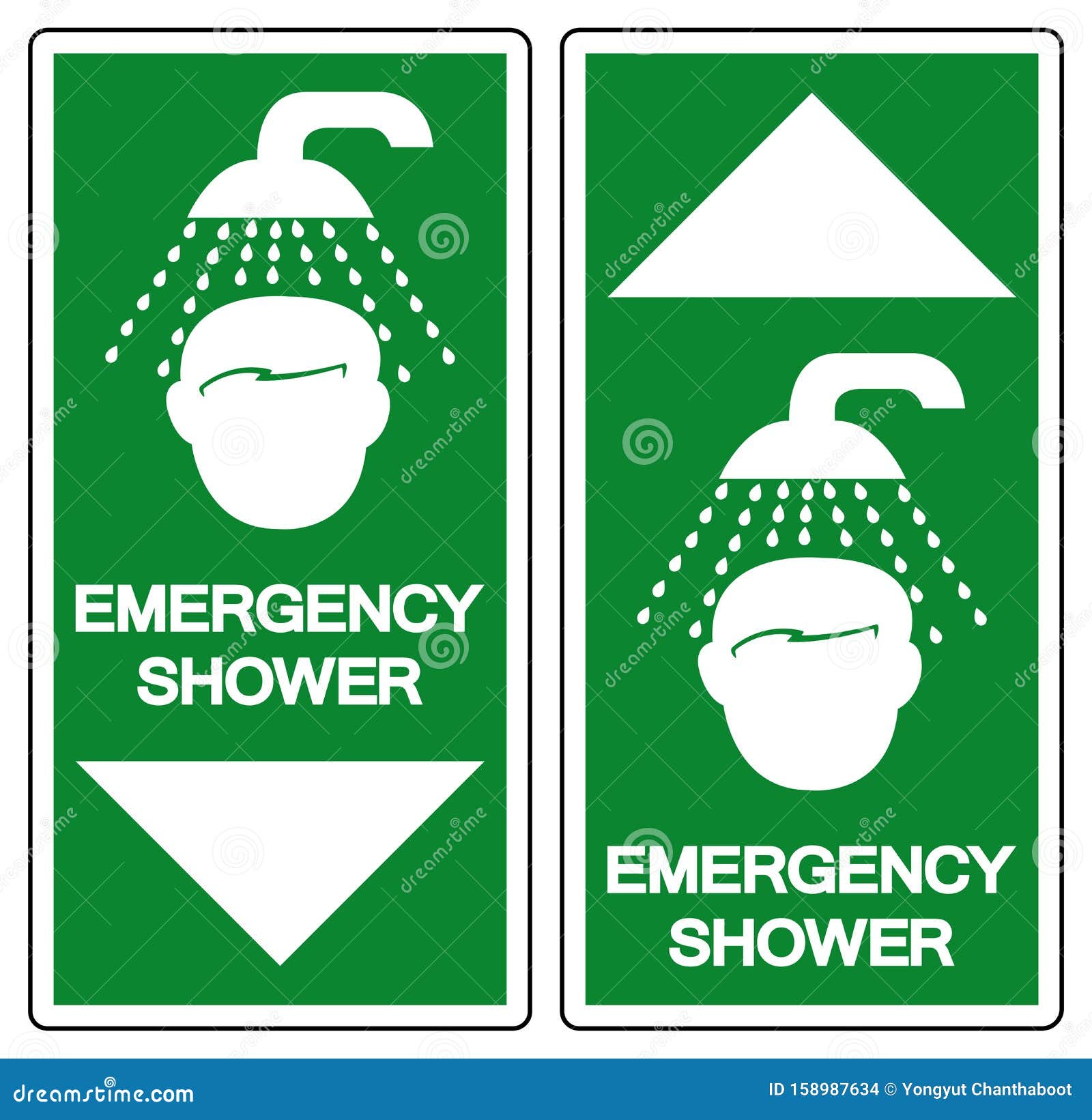 Emergency Shower Symbol Sign, Vector Illustration, Isolate on White