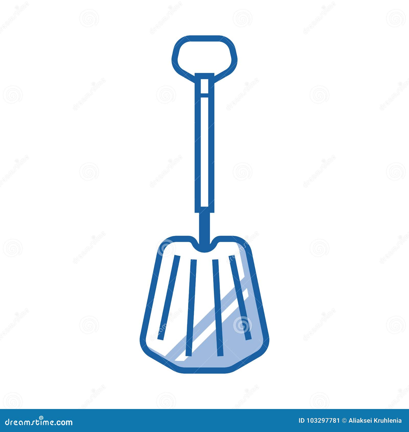 Download Emergency Snow Shovel Icon stock vector. Illustration of ...