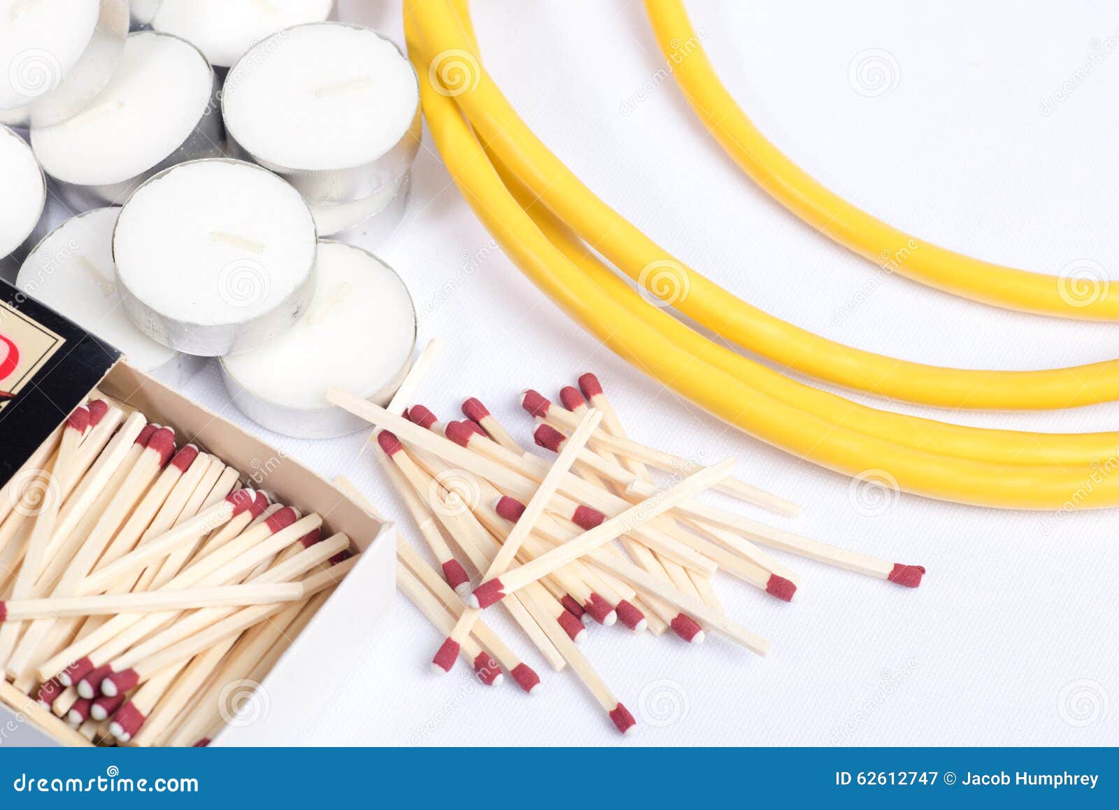 Emergency Supplies for Power Outage Stock Image Image of black