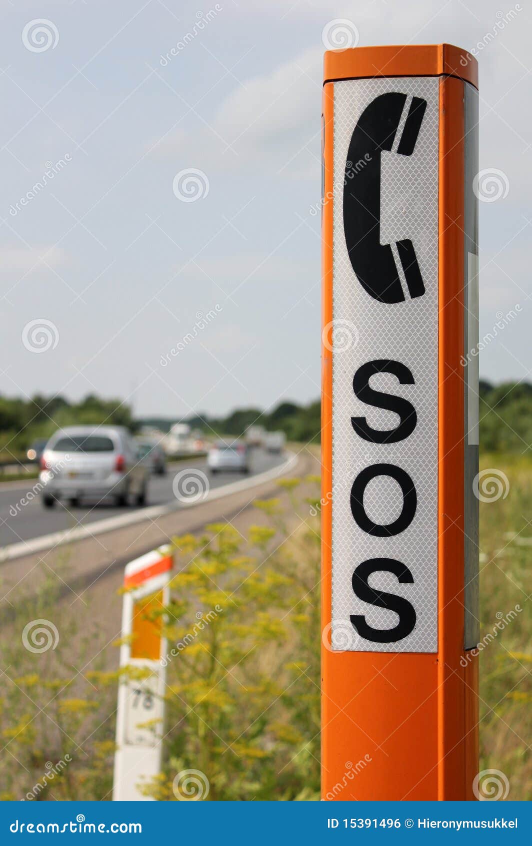 Emergency Telephone At The Roadside Royalty Free Stock Image Image