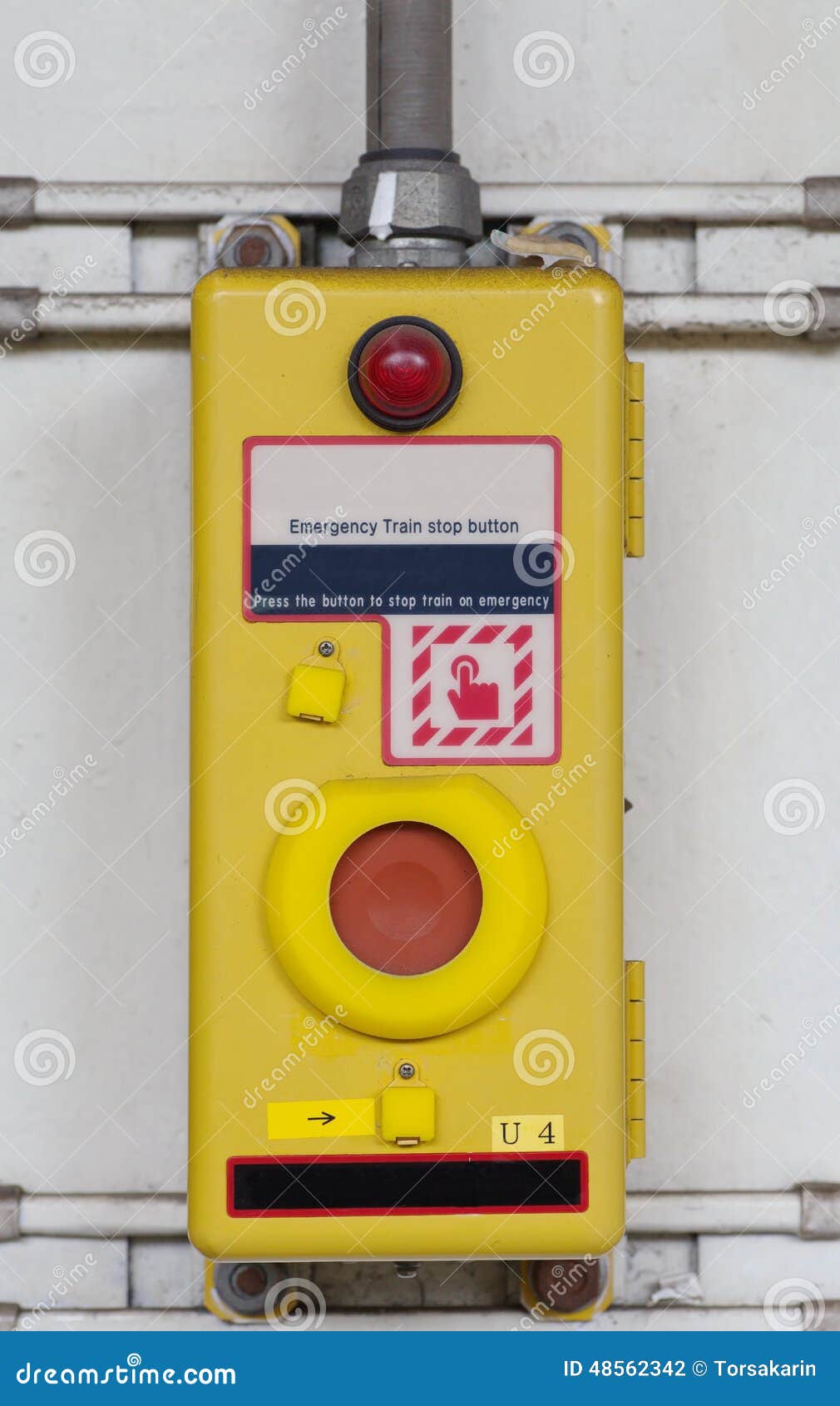 Emergency Train Stop Button Stock Photo Image of traffic, sign 48562342