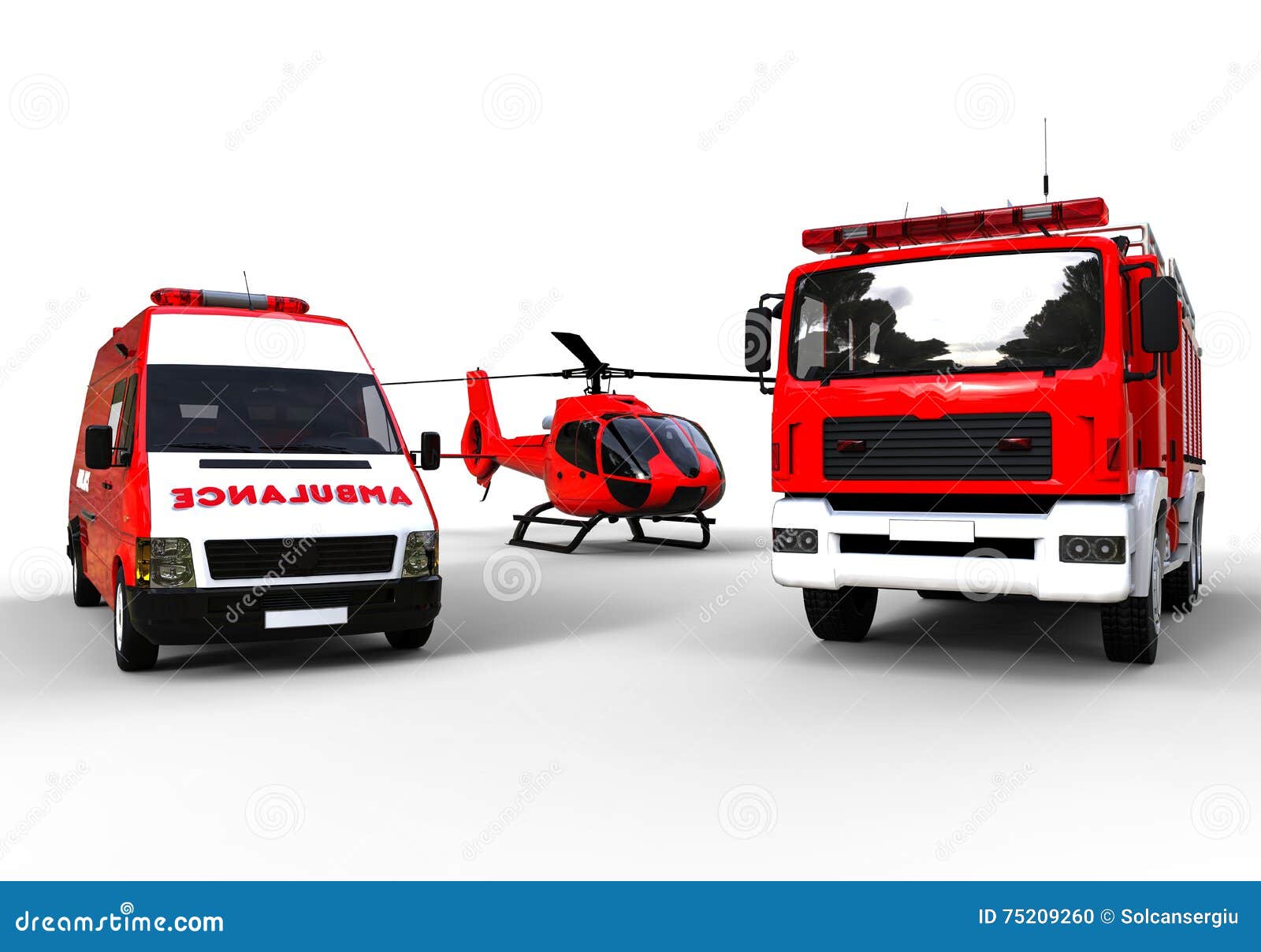 Emergency vehicles stock illustration. Illustration of accident 75209260