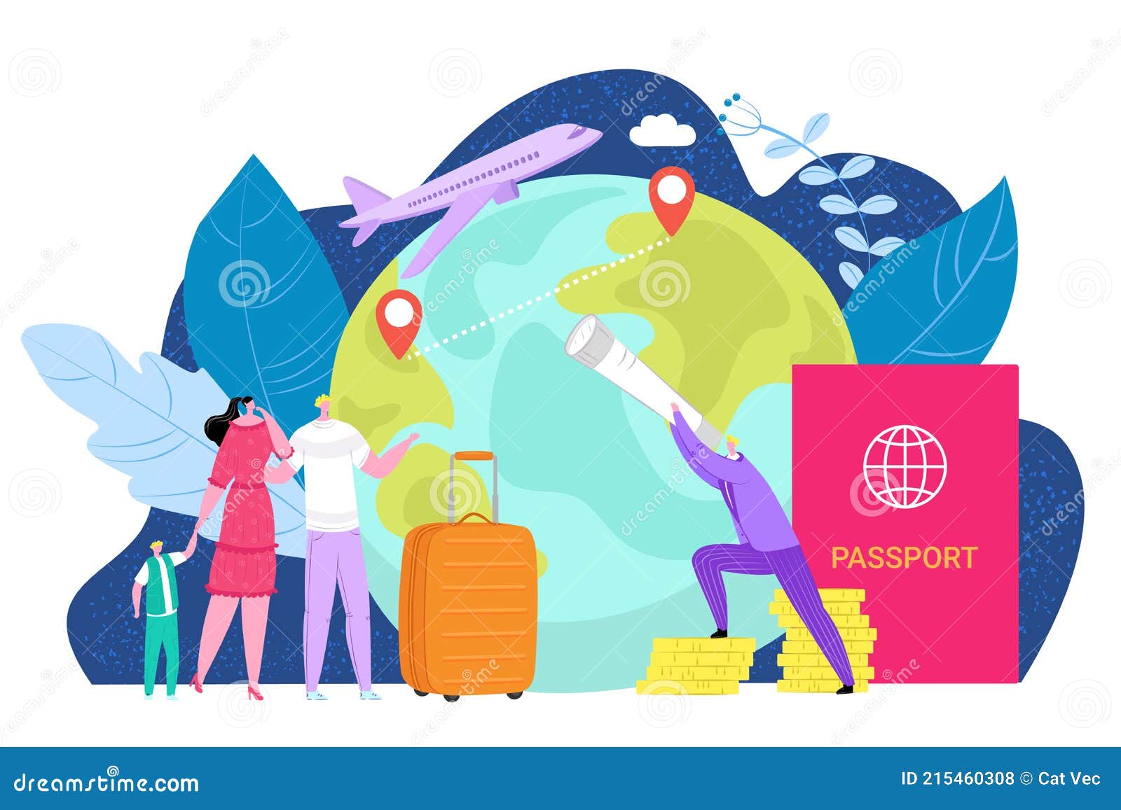 Emigración Internacional Concepto Vector Ilustración. Personajes  Inmigración a Países Extranjeros Viajes Globales Ilustración del Vector -  Ilustración de movilidad, recorrido: 215460308