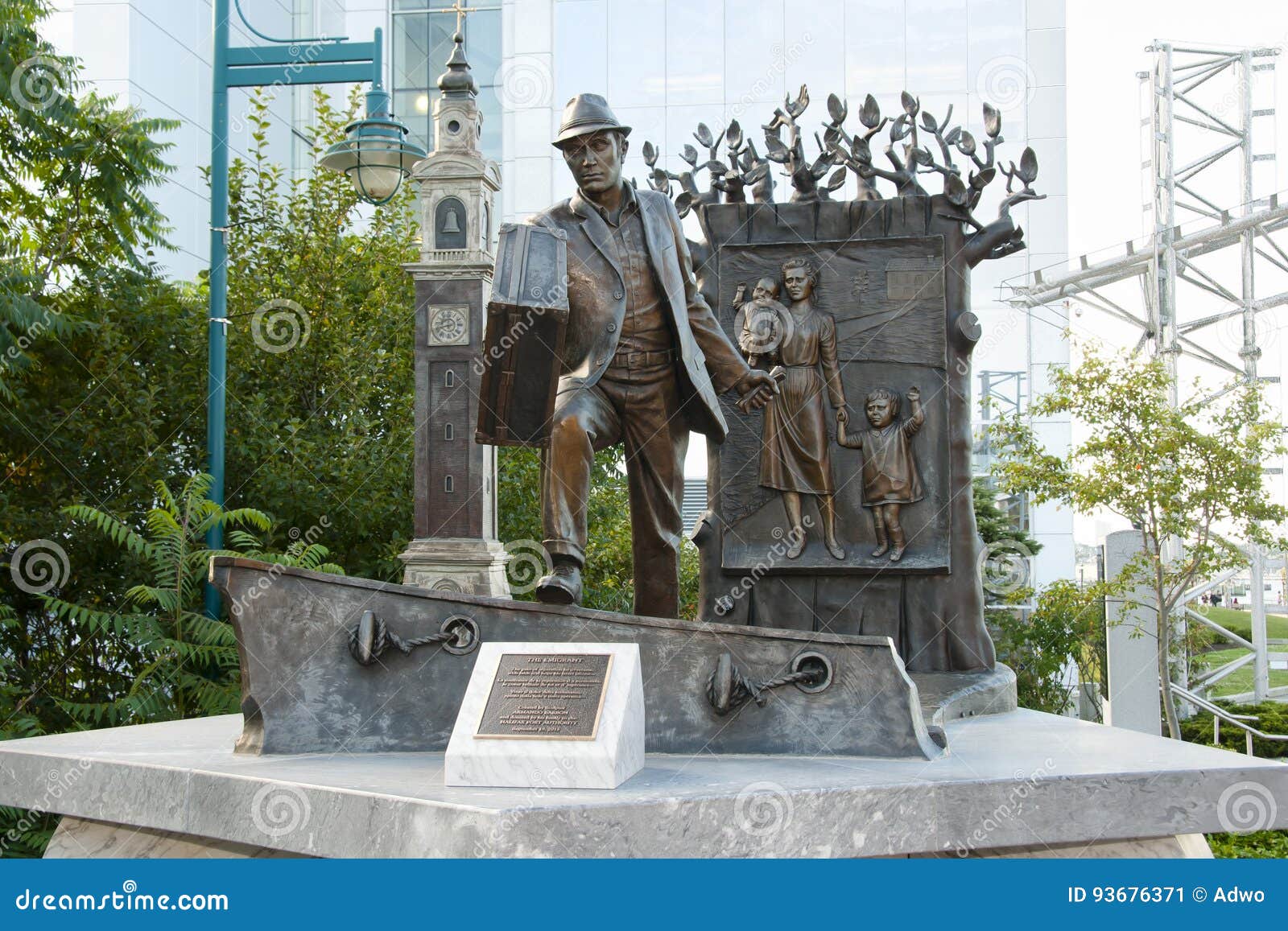 The Emigrant Public Statue Halifax Nova Scotia Editorial Photo