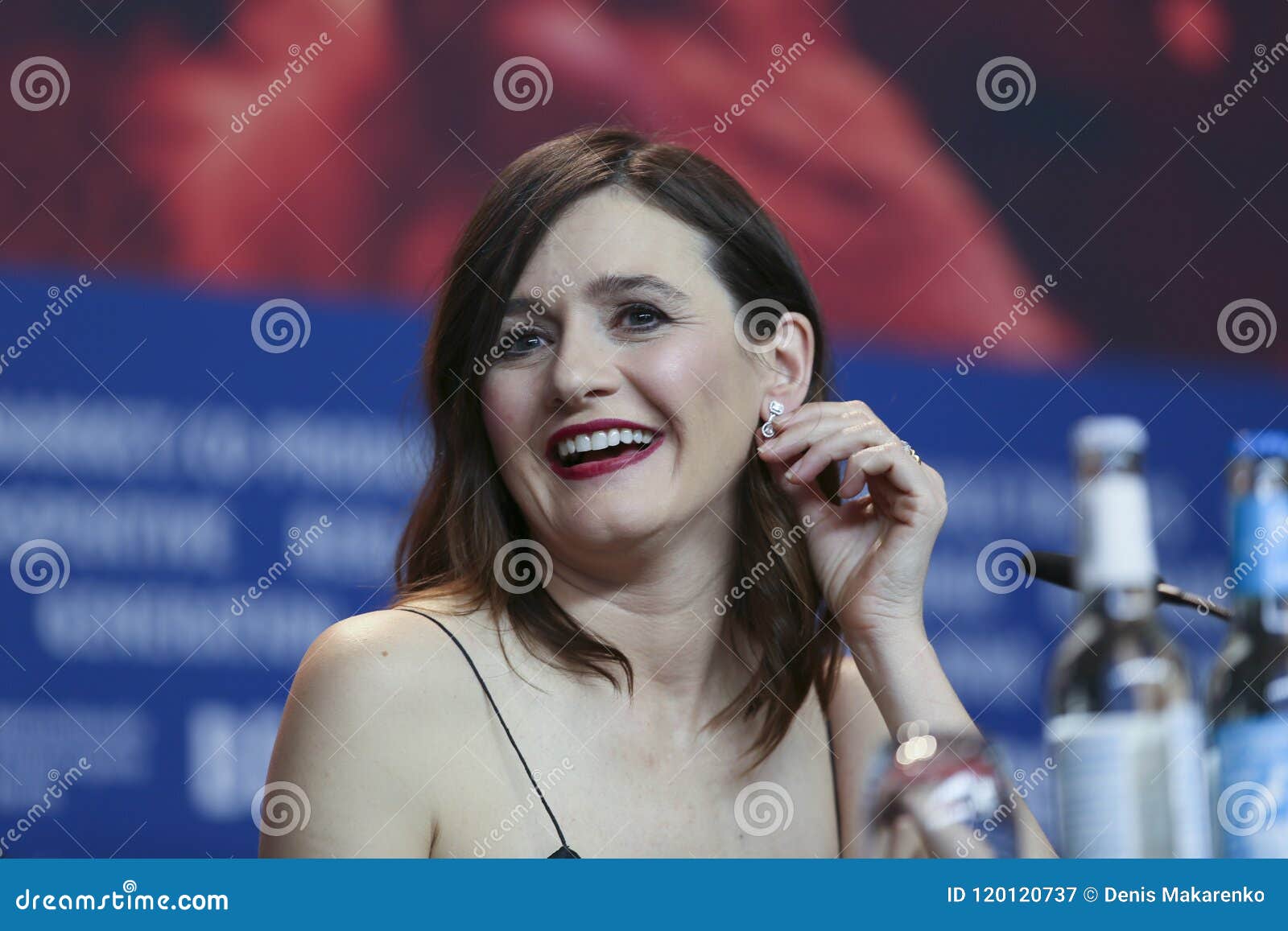 Emily Mortimer Poses At The `the Bookshop` Editorial Photography 