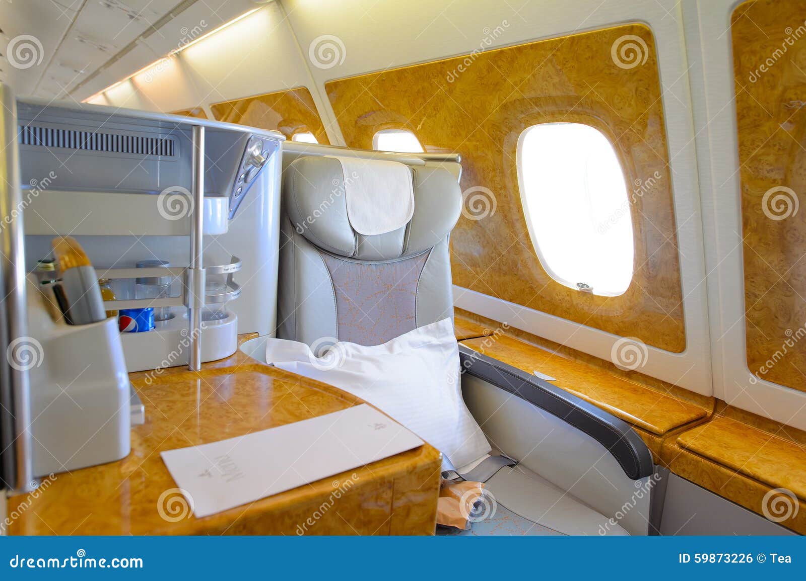 Emirates Airbus A380 Business Class Interior Editorial Photo