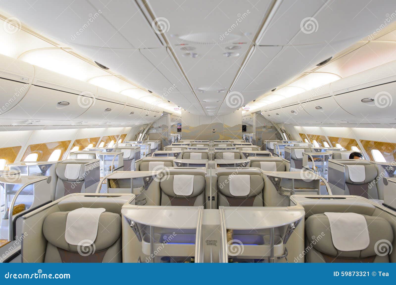 Emirates Airbus A380 Business Class Interior Editorial Photo
