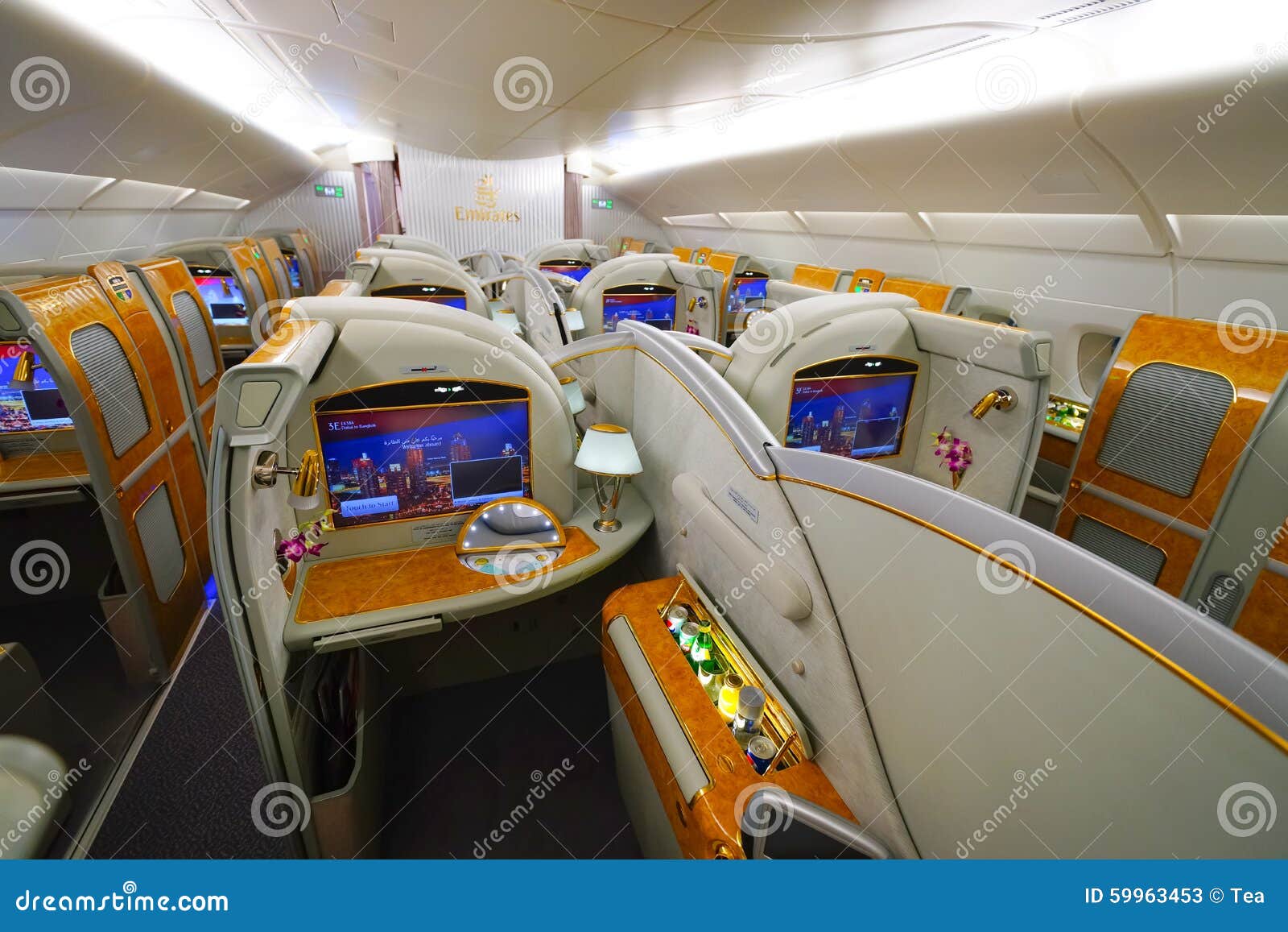 Emirates Airbus A380 Interior Editorial Stock Photo Image