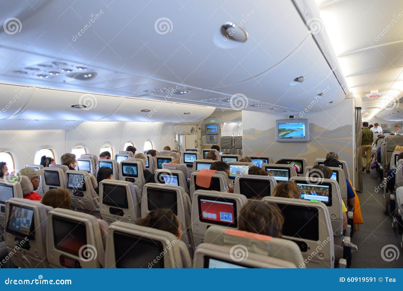 Emirates A380 800 Interior Editorial Photo Image Of