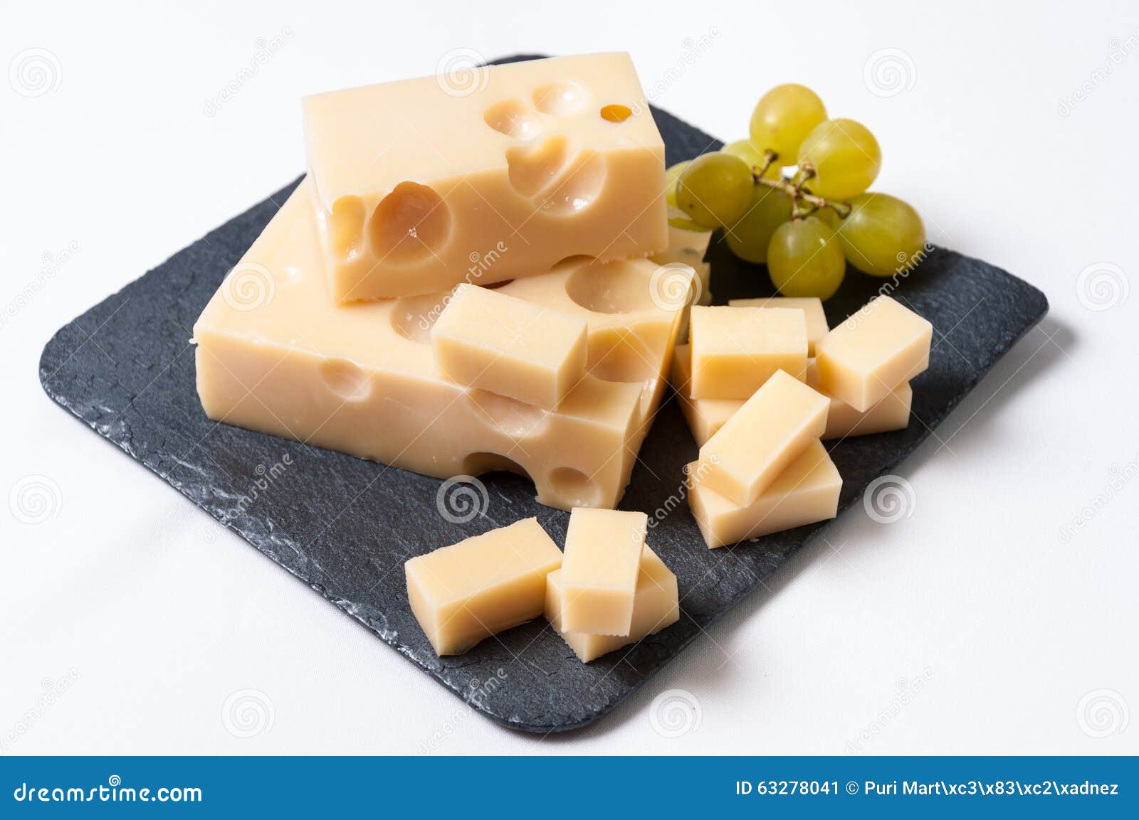Emmental Cheese with Grapes Stock Image Image of swiss, calcium 63278041