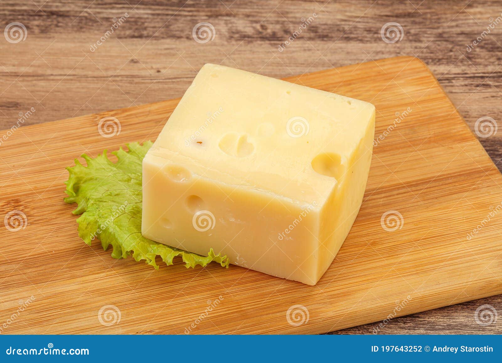 Emmental Cheese Over Wooden Board Stock Photo Image of food, board