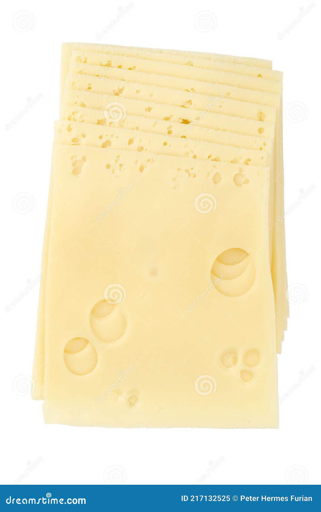 Emmental Cheese Slices, Also Emmentaler or Emmenthal, from Above Stock Image Image of close