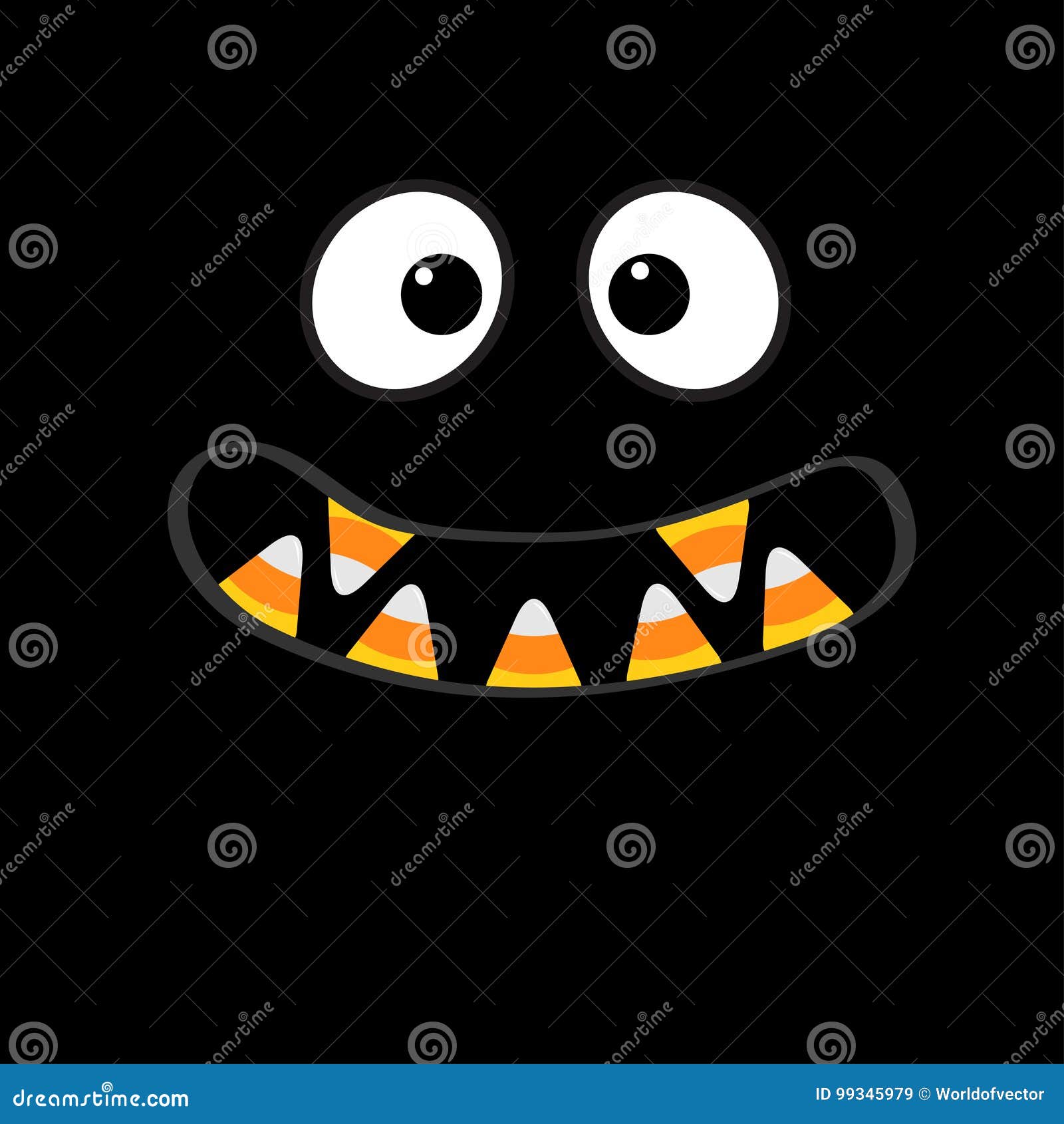 Ilustração de dentes de vampiro assustador