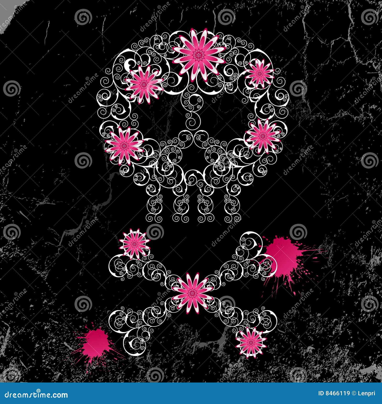 Emo Background Stock Vector Image Of Decoration Skull 8466119