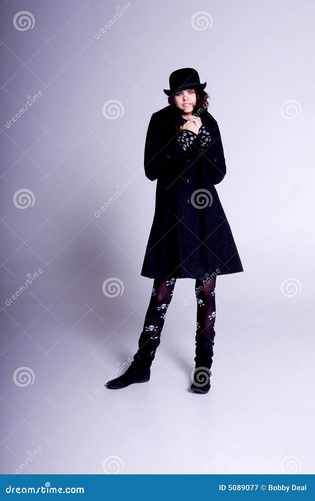 Emo Winter Styles stock image. Image of closeup, female 5089077