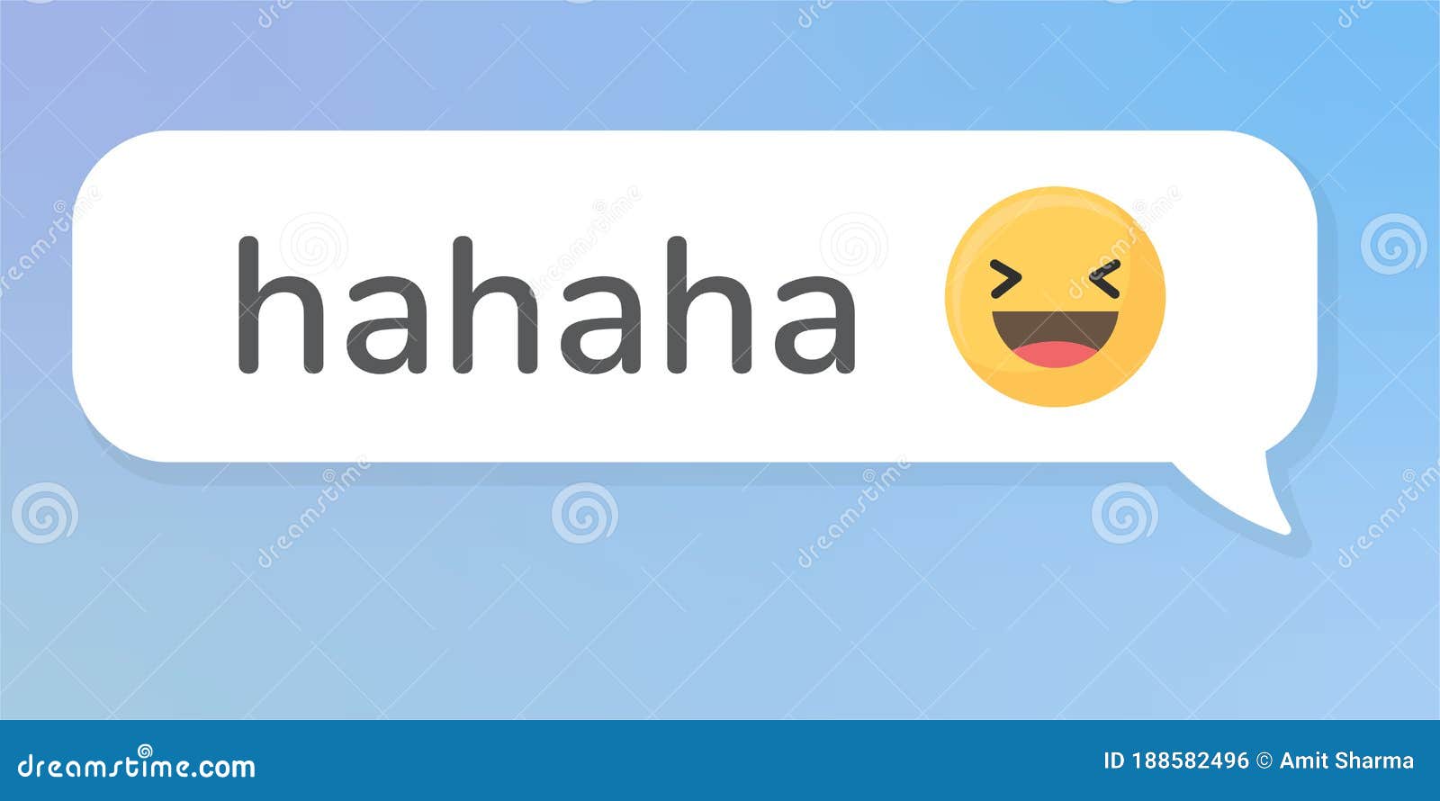 Hahaha Message Bubble Smiley Emoji Stock Illustration Illustration of