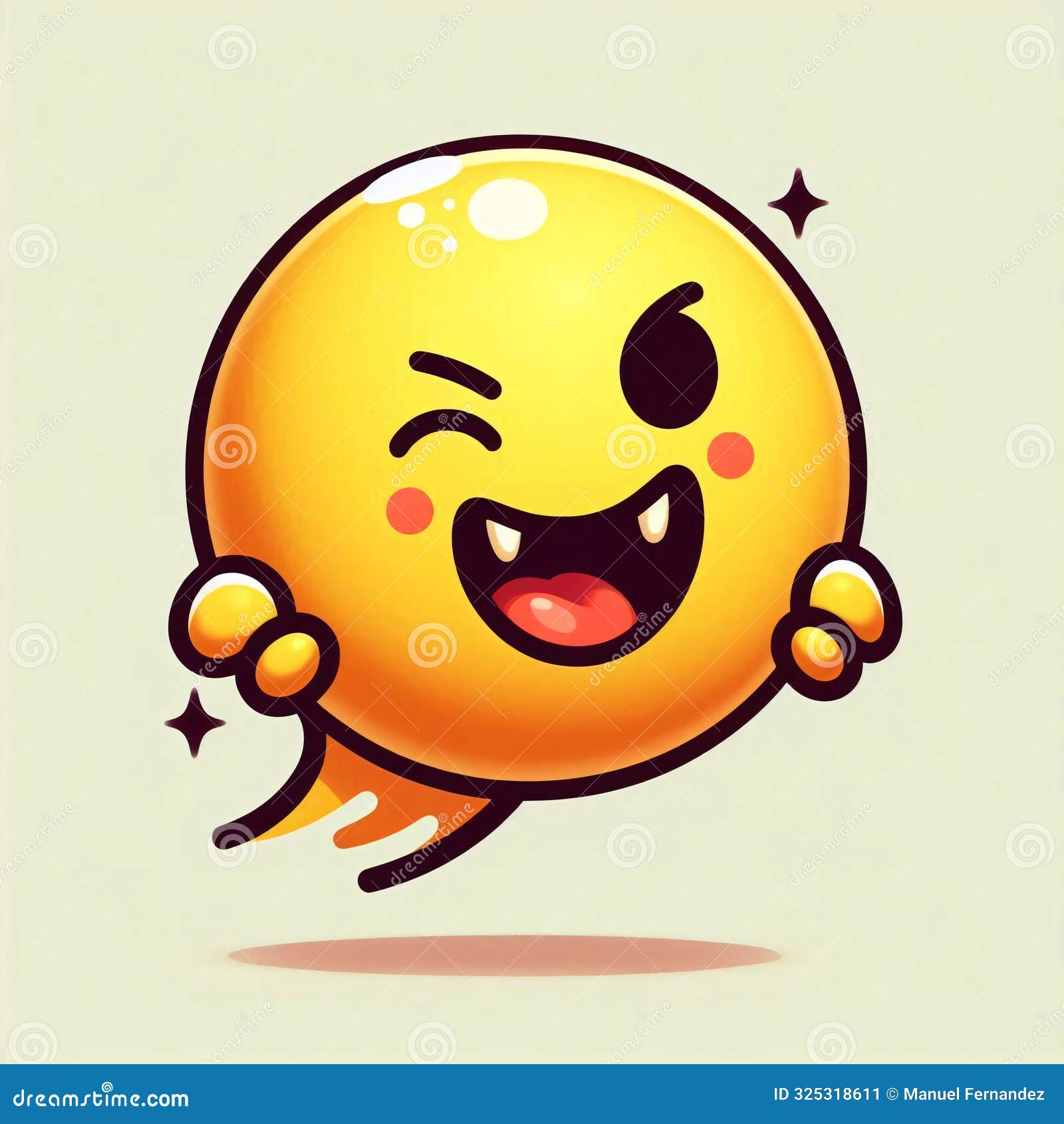 emoji alegre guiÃ±a ojo dibujo animado