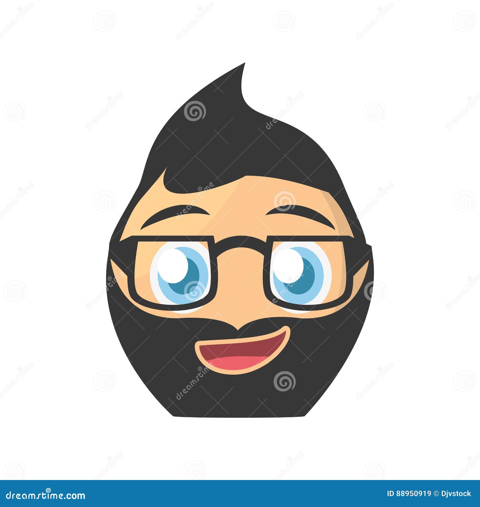 Emoji Beard Man Expression Image Stock Illustration Illustration of