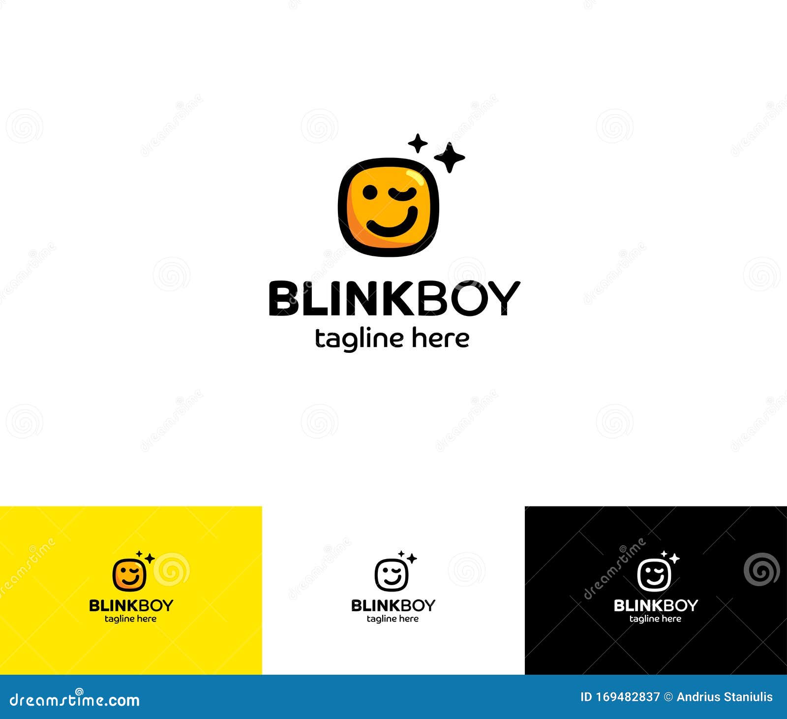 Emoji Blink Boy Logo Stock Vector Illustration Of Funny