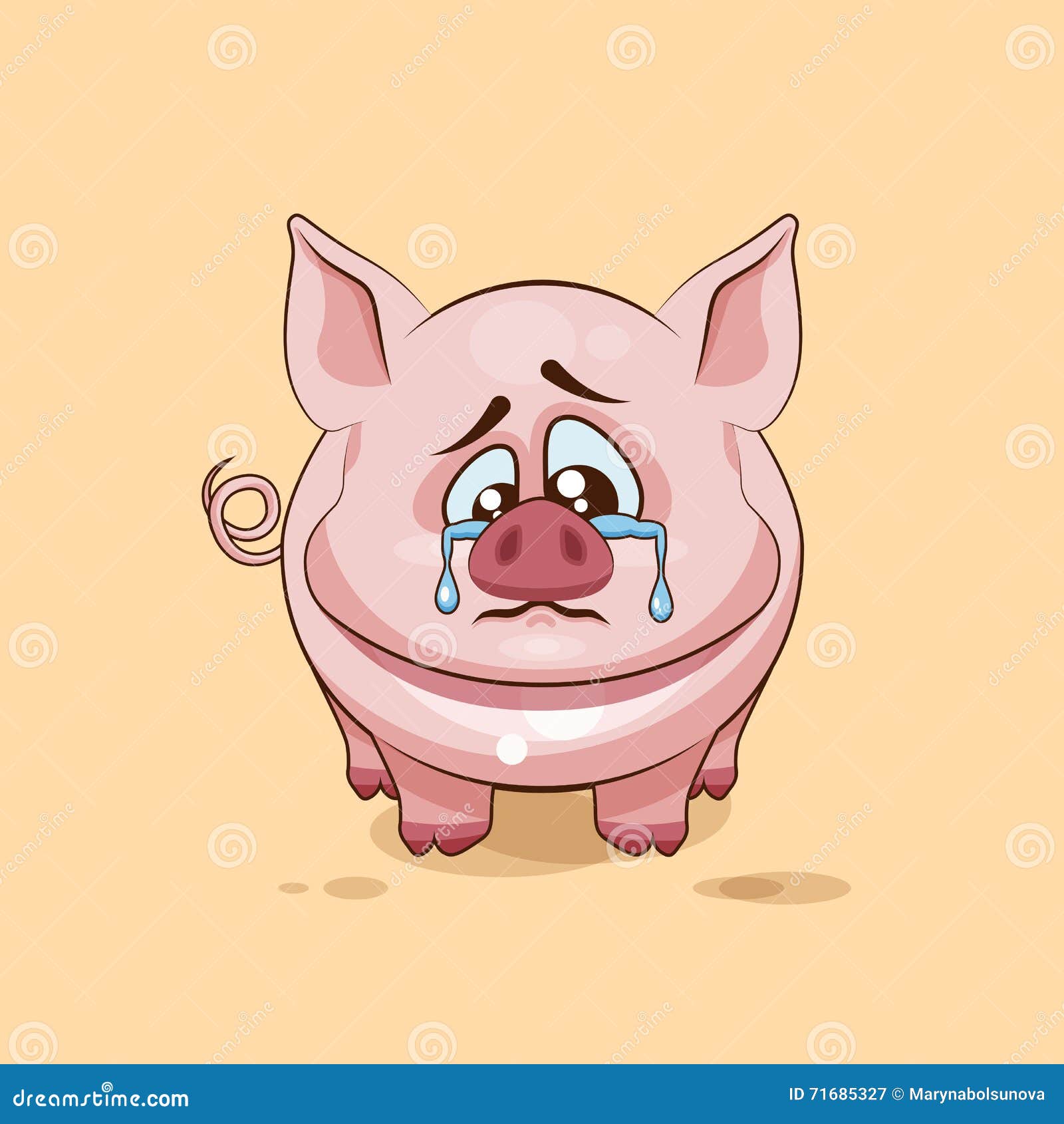 Emoji Character Cartoon Sad And Frustrated Pig Crying, Tears Sticker Emoticon Illustration 71685327 - Megapixl Emoji Character Cartoon Sad And Frustrated Pig Crying, Tears Sticker Emoticon Illustration 71685327 - Megapixl