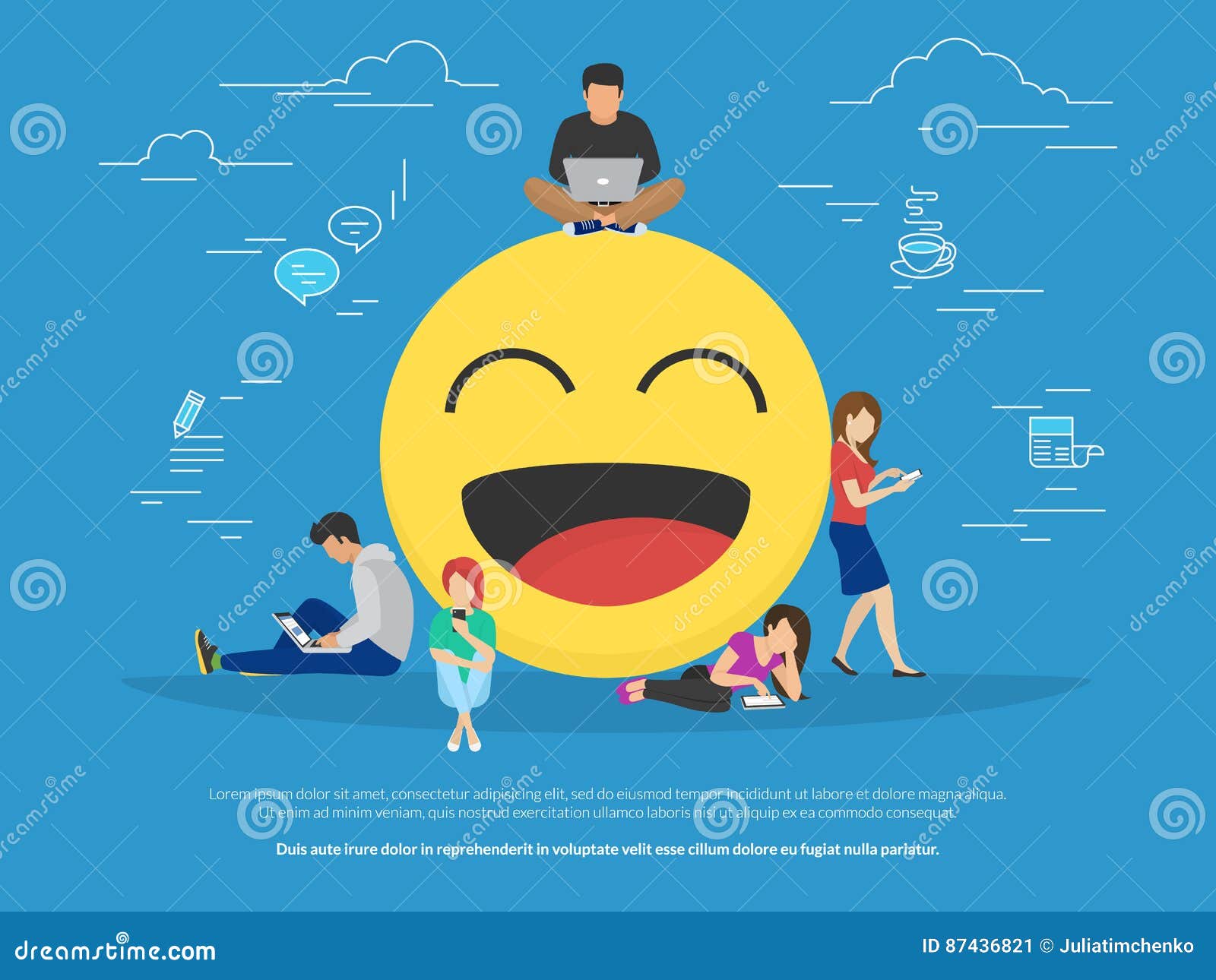 Clipart Cartoon of a Contempt Emoji Emoticon Face (Download Now) 