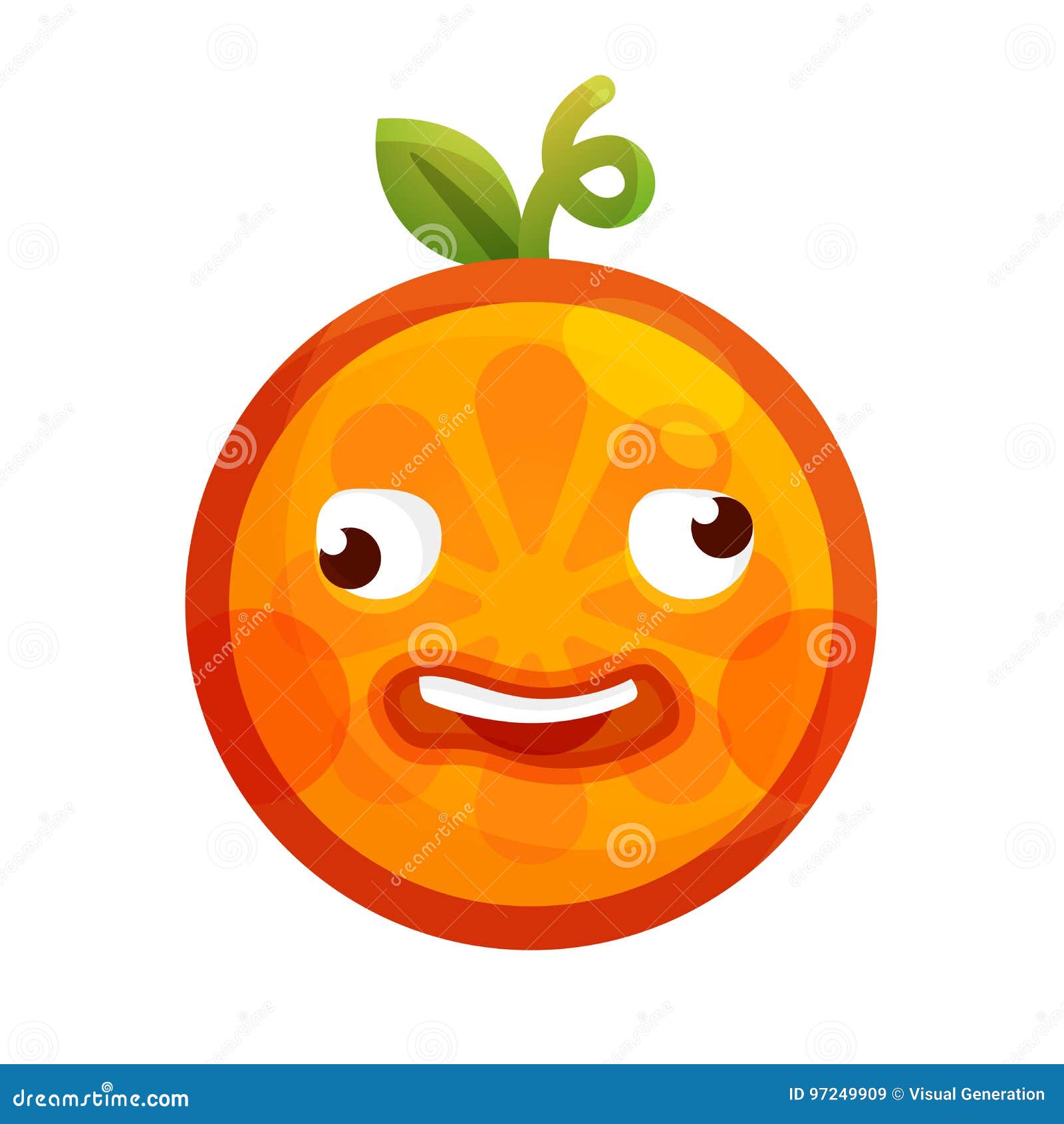 Orange Emoji Set Cartoon Vector 87320661