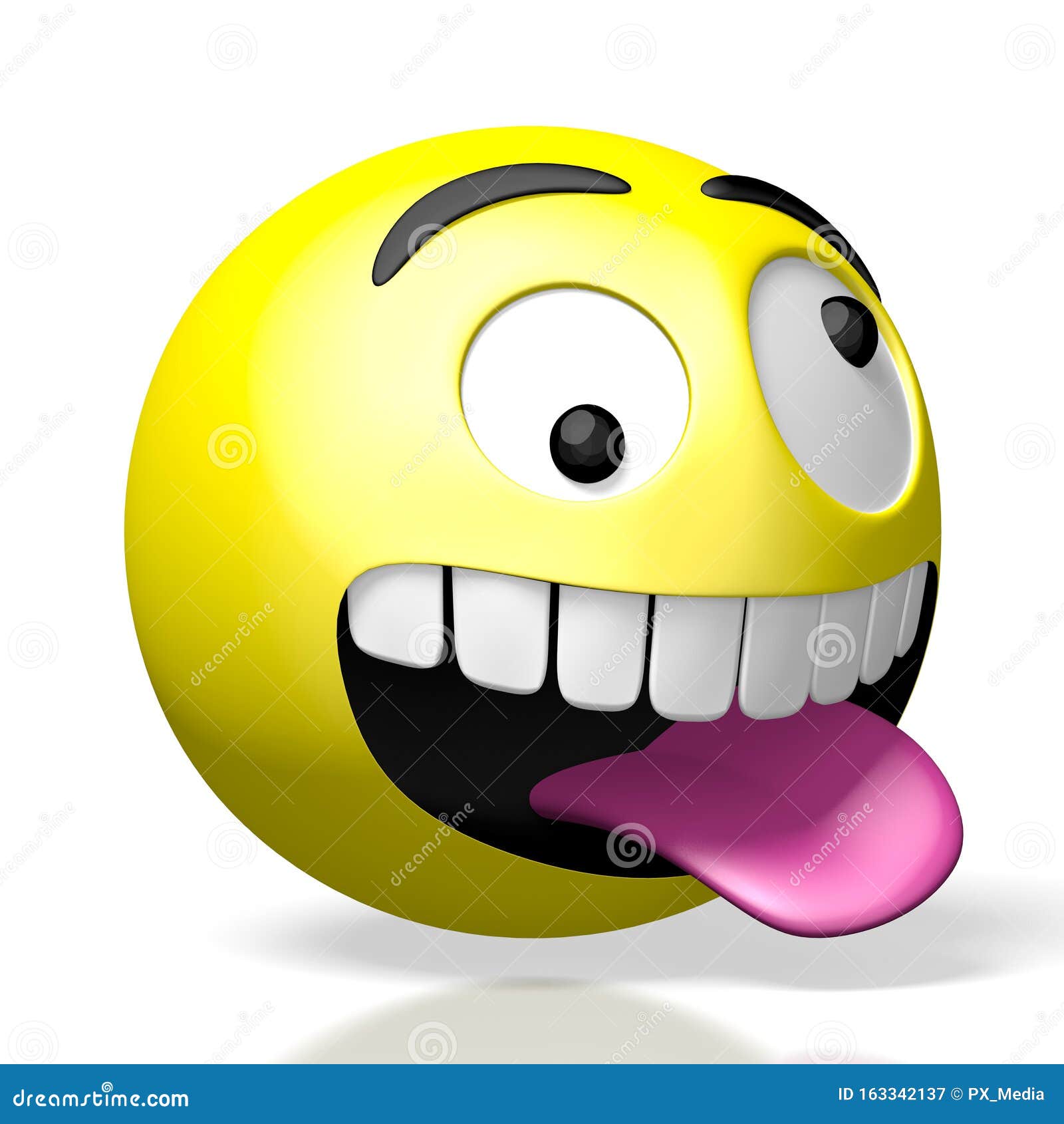Emoji/ Emoticon - Crazy - 3D Rendering Stock Illustration ...