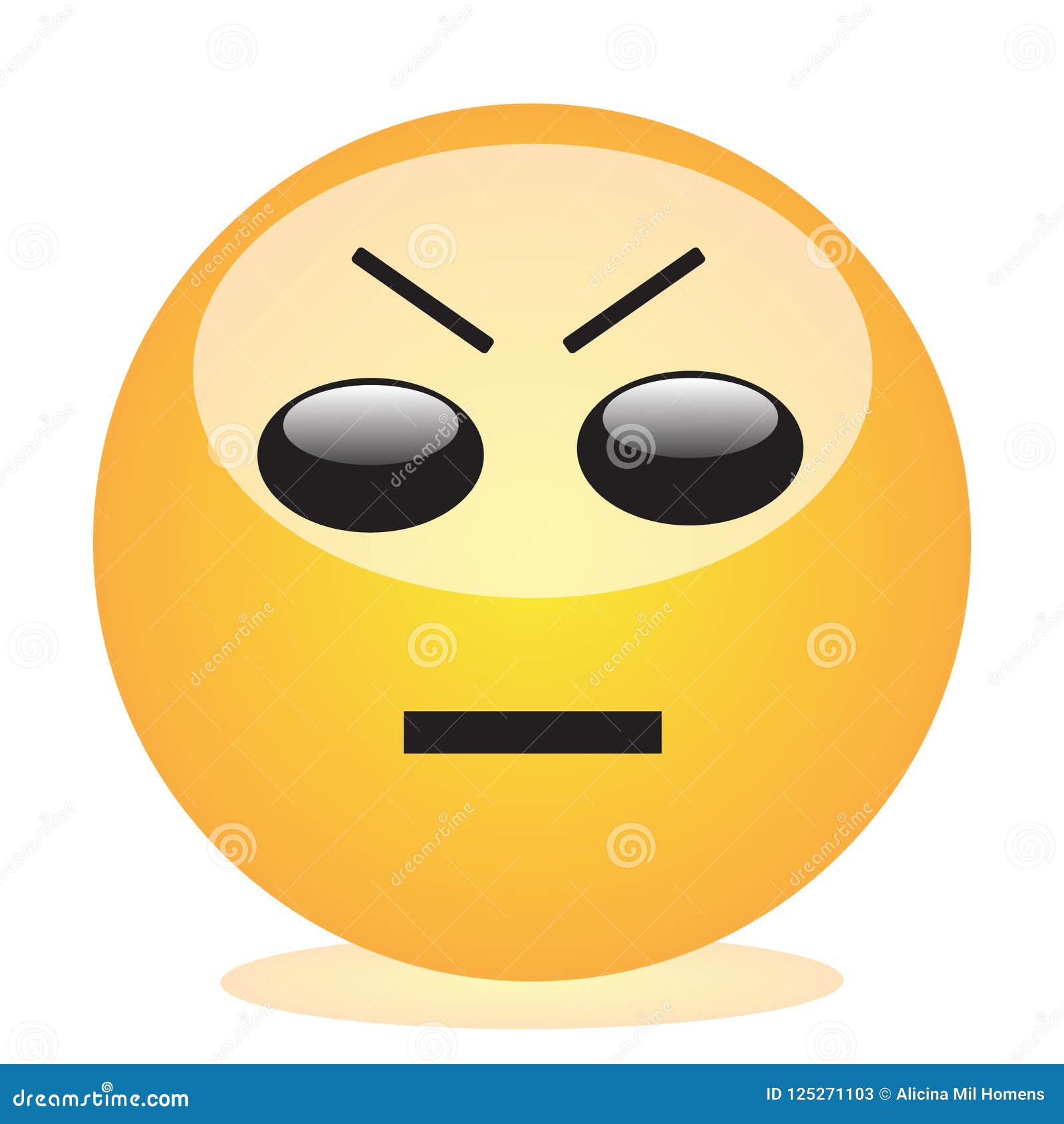 Emoji of a Face of a Angry Man Stock Illustration - Illustration of smile,  angry: 125271103