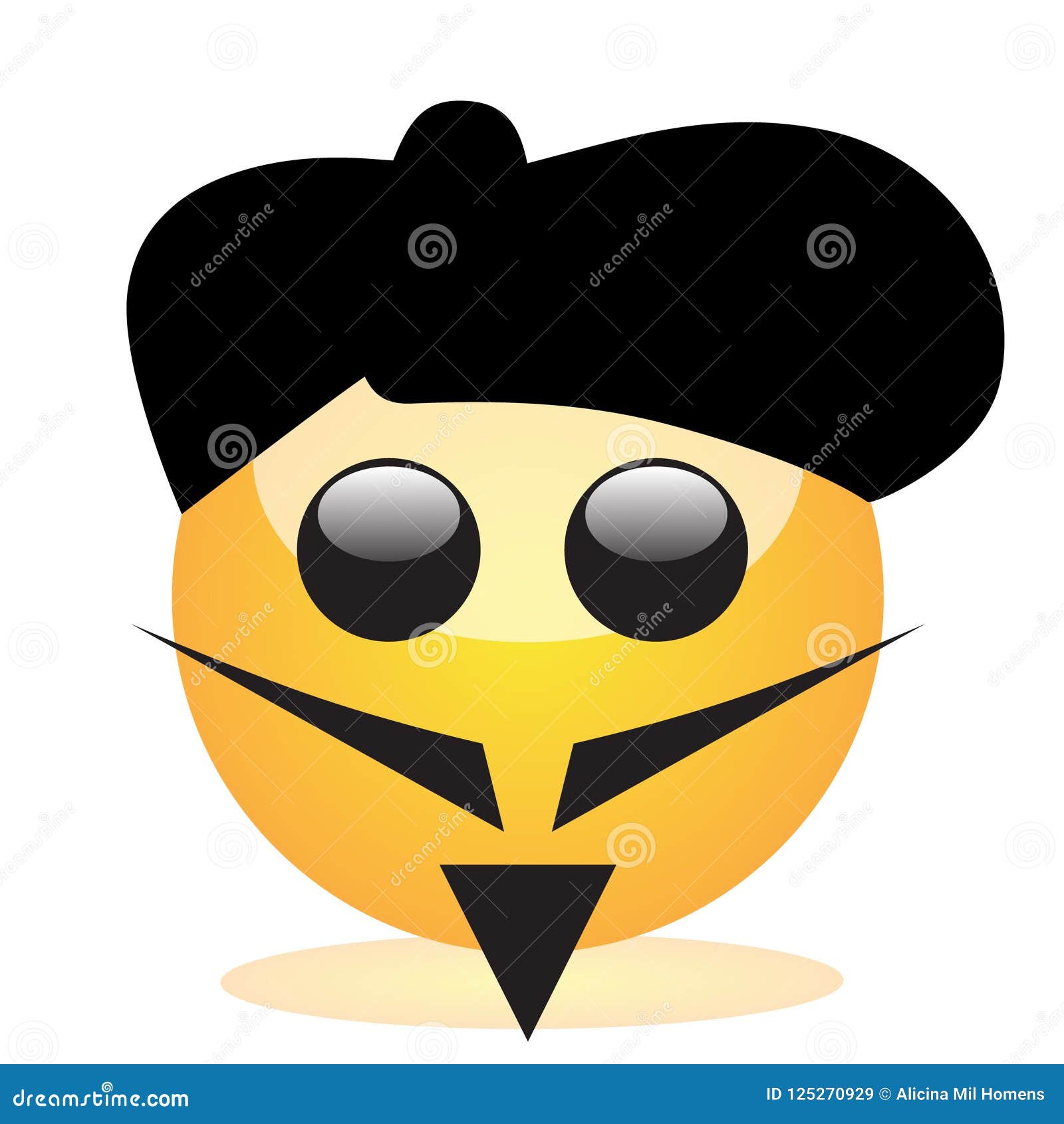 Painter Emoji Emoticon With Paintbrush Vector Illustration