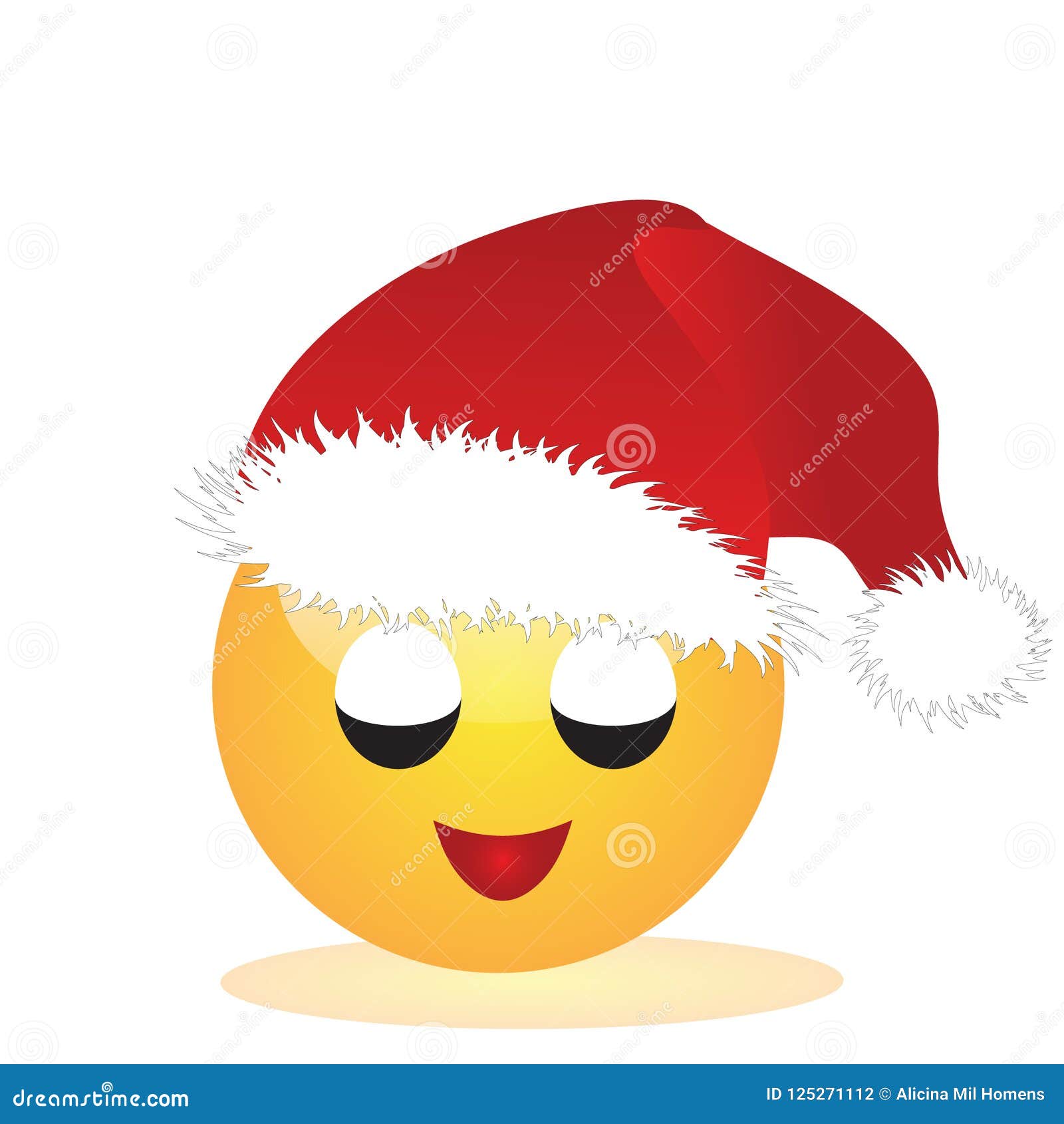 Download Emoji Of A Face Of Santa Claus Stock Illustration Illustration Of Message Concept 125271112