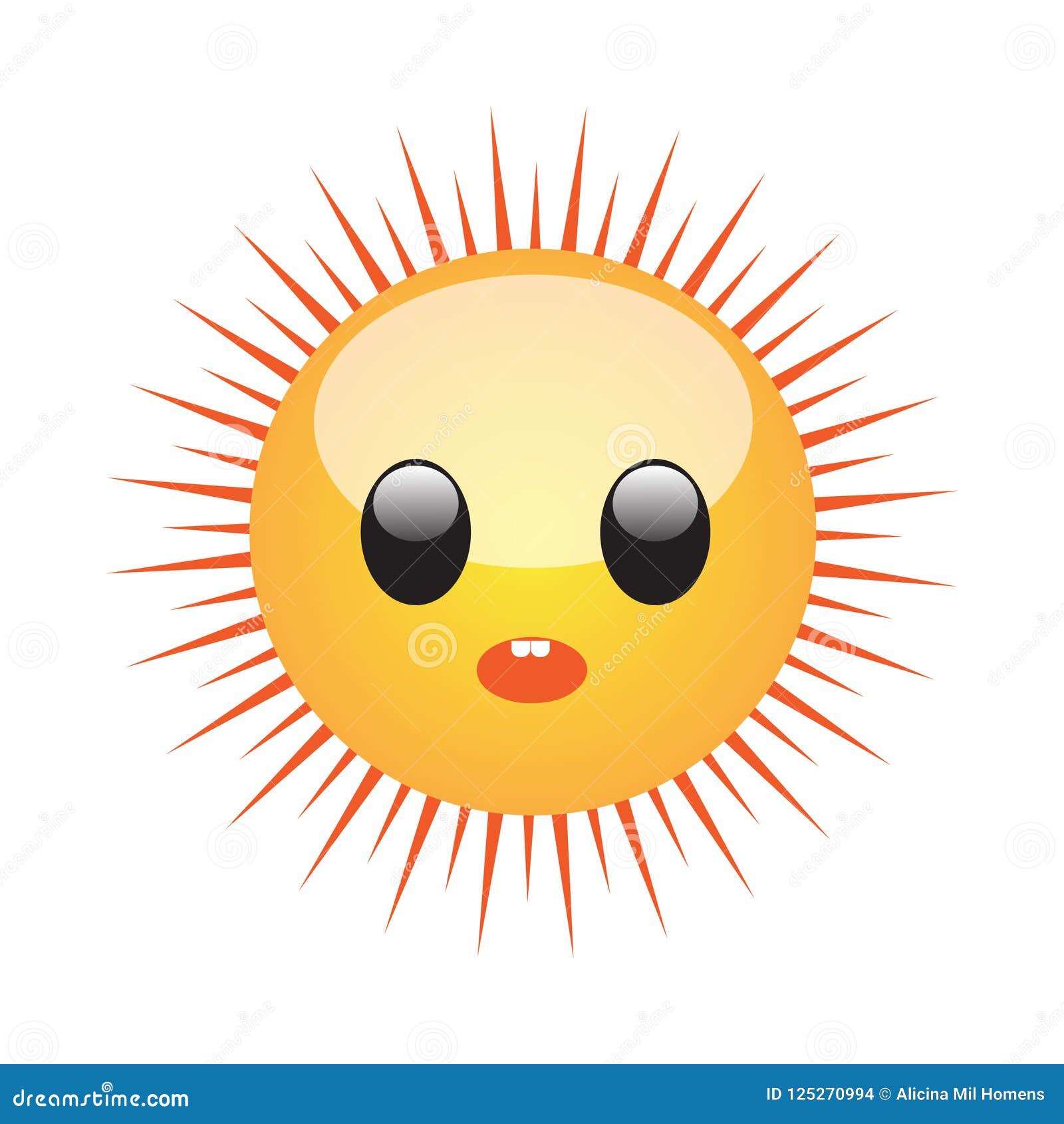 Emoji of a face of sun stock illustration. Illustration of popularity
