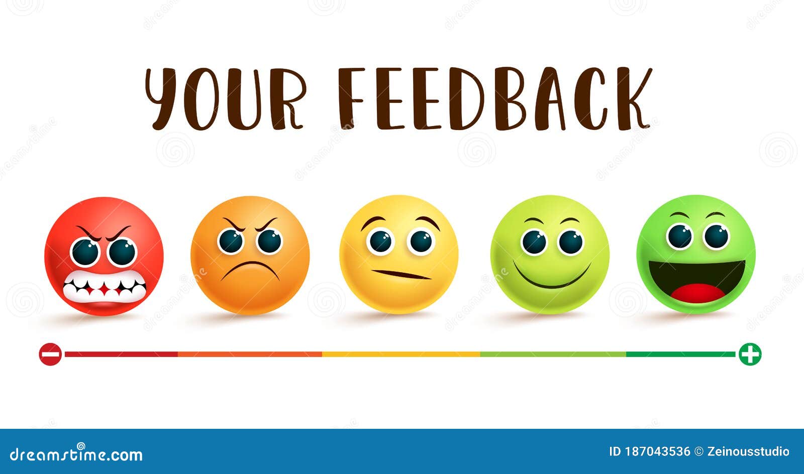 Feedback Emoticon Set Collection For Votevector