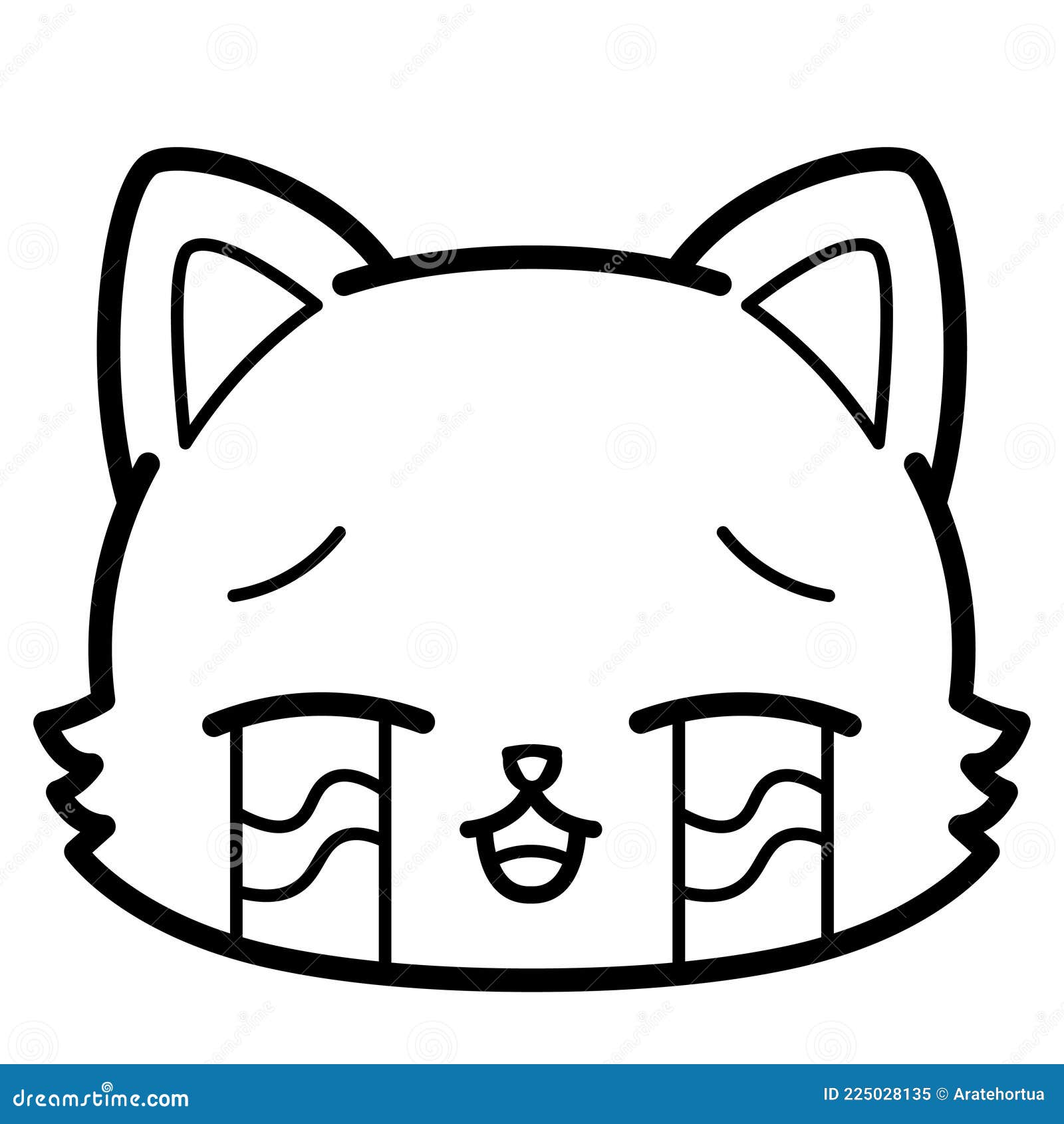 Desenho Animado De Gato Fofo Isolado Emoji Ilustração do Vetor - Ilustração  de sorriso, cômico: 225028066