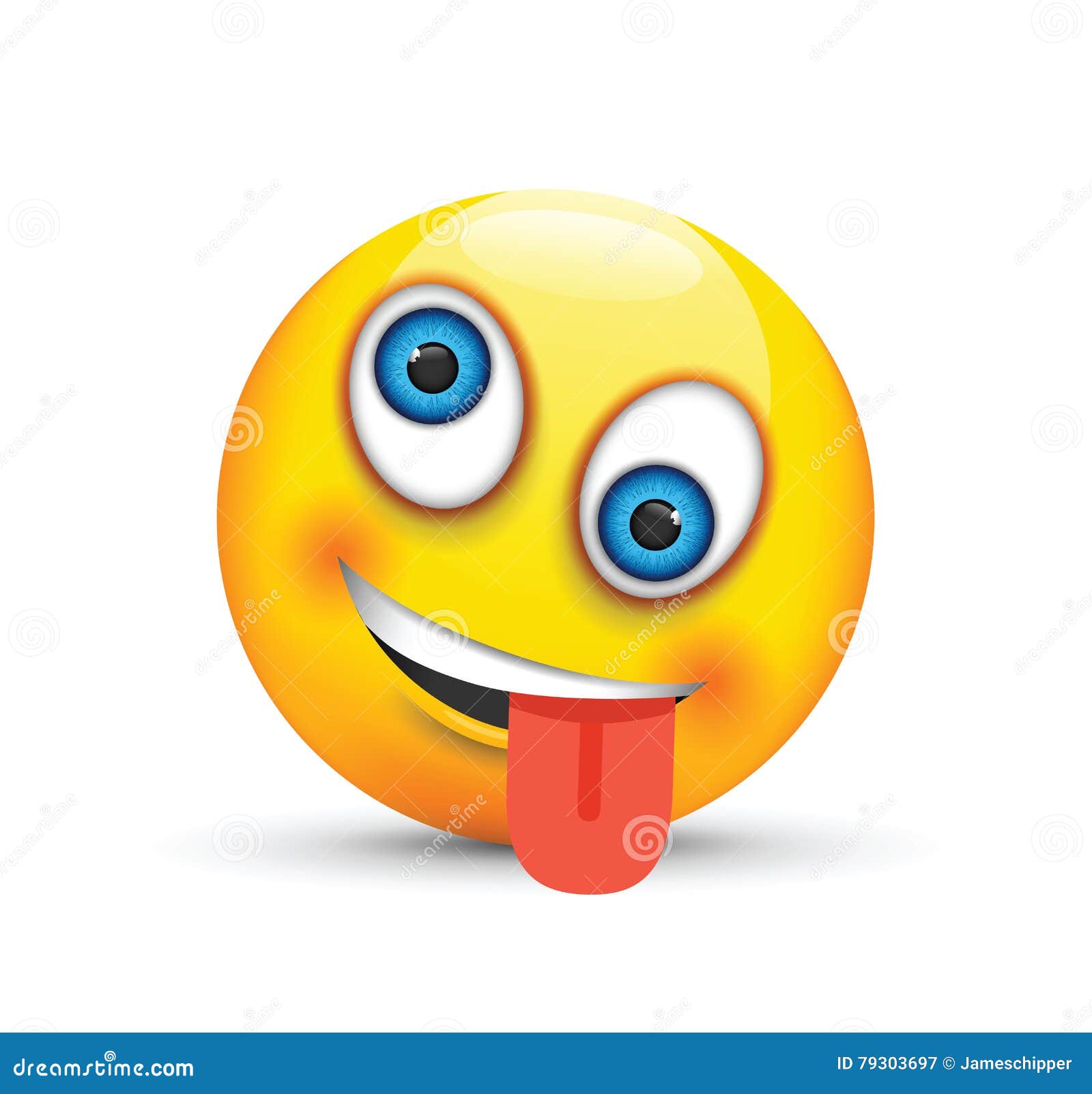 Emoji pazzo illustrazione vettoriale. Illustrazione di carattere 79303697