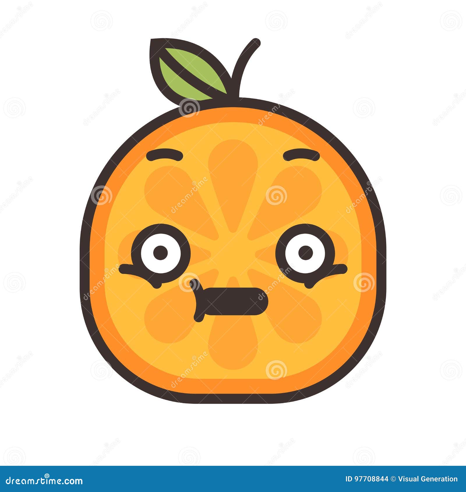 emoji - shock orange smile.  .