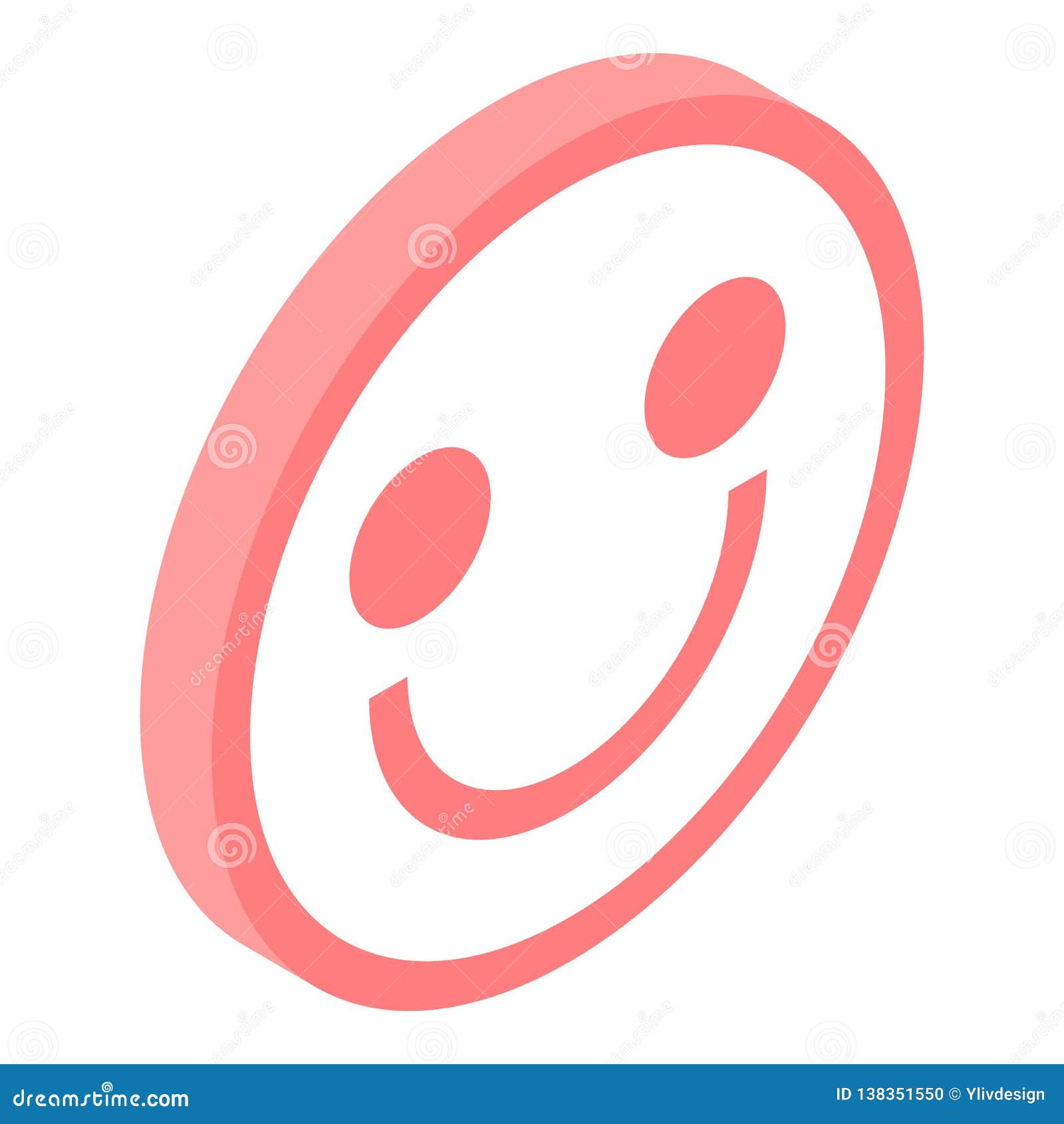 Emoji Smile Icon, Isometric Style Stock Vector - Illustration of ...