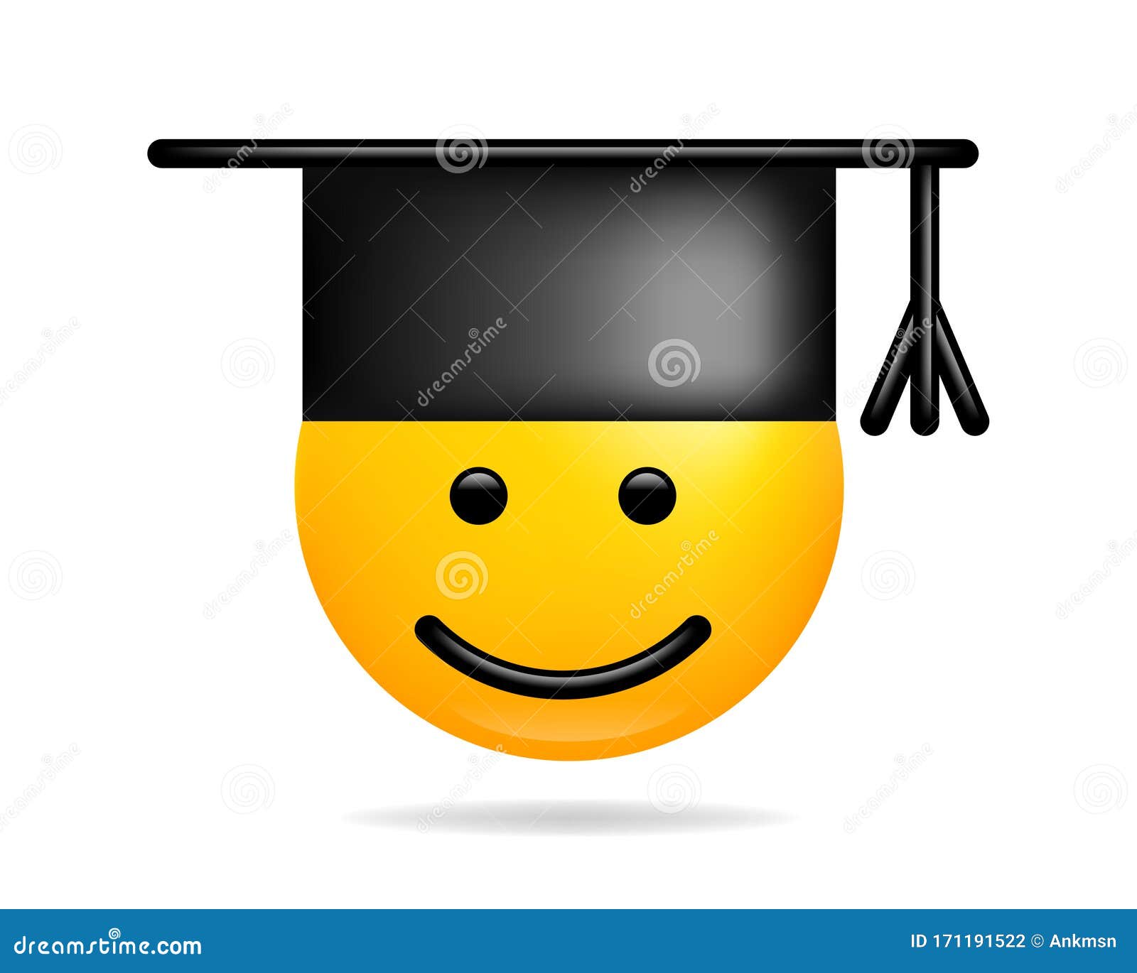 Emoji Smile Icon Vector Symbol. Student Smiley Face Yellow Cartoon ...