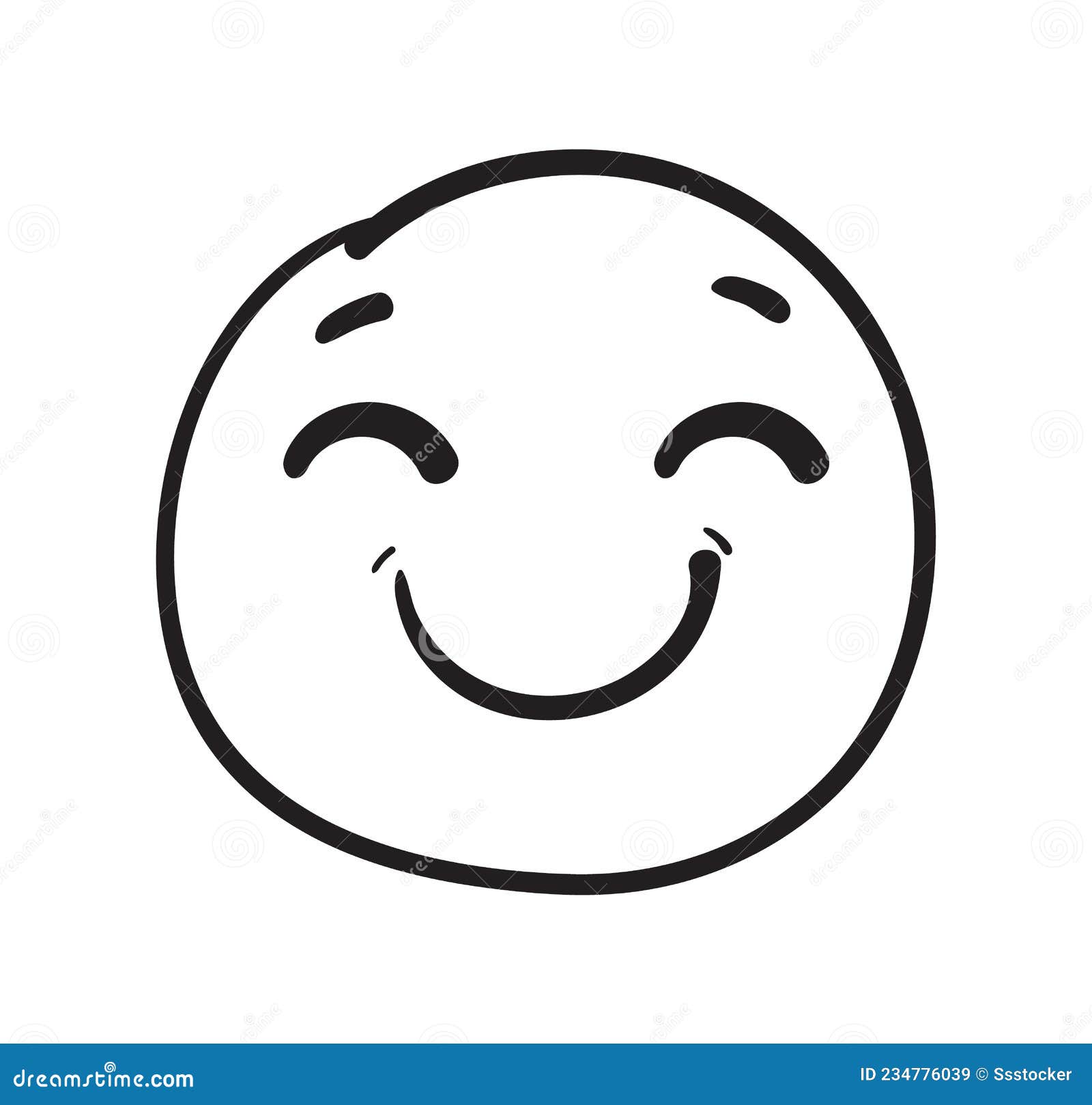 Emoji Sonriente. Ilustración De Vector De Dibujo De Sonrisa Feliz  Ilustración del Vector - Ilustración de emoticono, sonrisa: 234776039