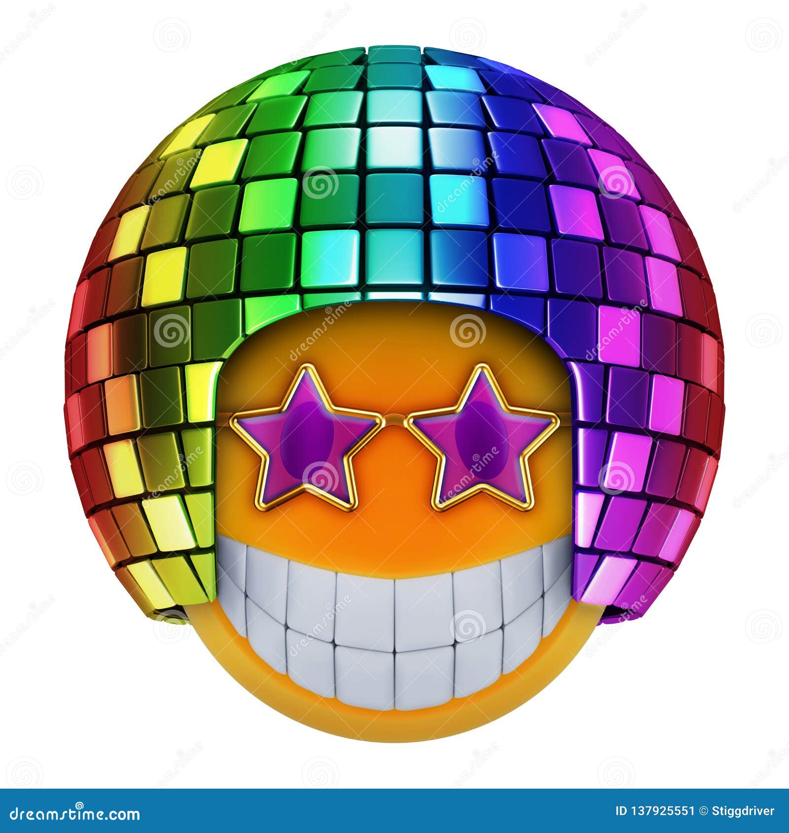 Emoji Sphere with Disco Ball. Stock Illustration Illustration of club, cheerful 137925551